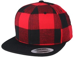 Check Red Snapback - Yupoong