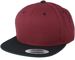 Maroon Black Snapback - Yupoong