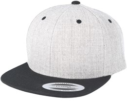 Kids Heather/Black Snapback - Yupoong
