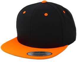 Black/Neon Orange Snapback - Yupoong