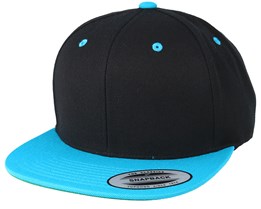 Black/Teal Snapback - Yupoong