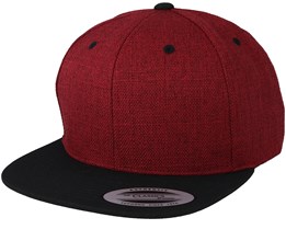 Melange 2 Tone Red/Black Snapback - Yupoong