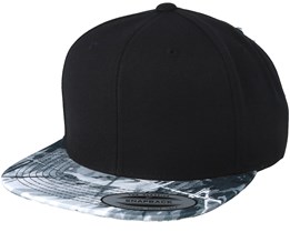 Oil Paint Visor Black/Grey Snapback - Yupoong