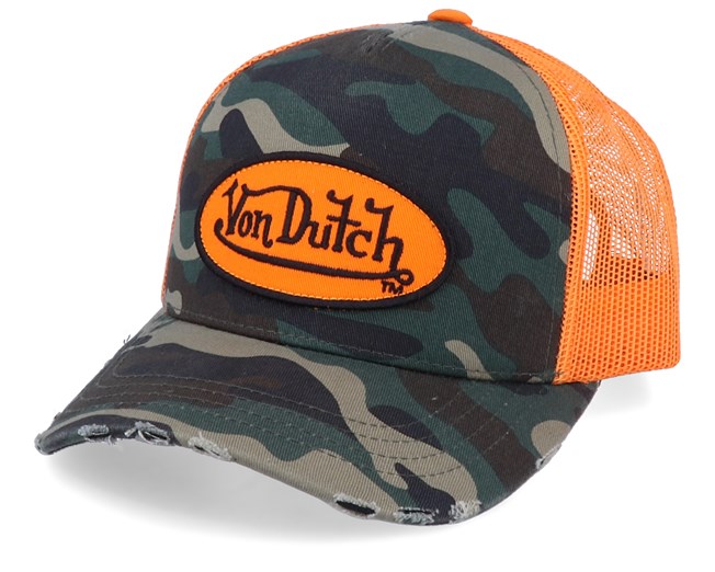 orange camo von dutch hat