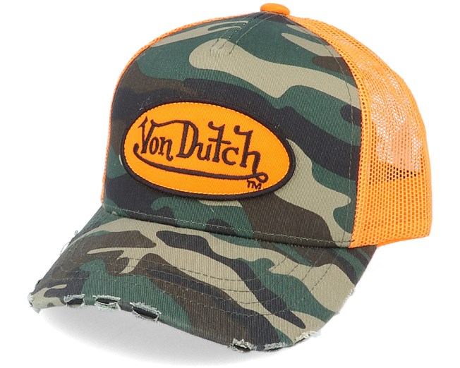 von dutch orange camo hat