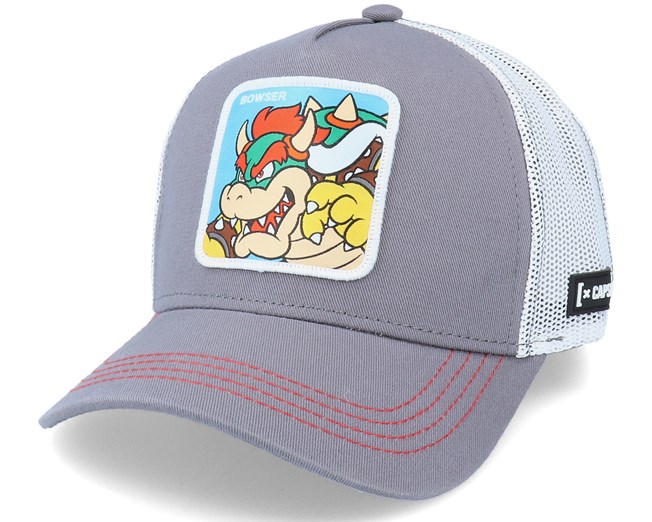 Nintendo Super Mario Bros Bowser Grey White Trucker Capslab Caps Hatstore Ie