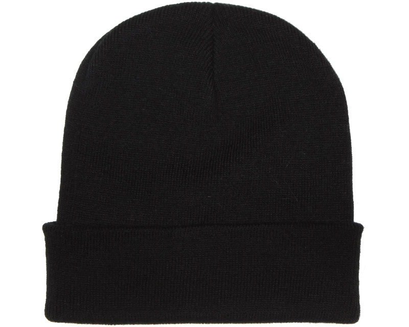 Knitted Beanie Black Basic Beanie beanies Hatstore.co.uk