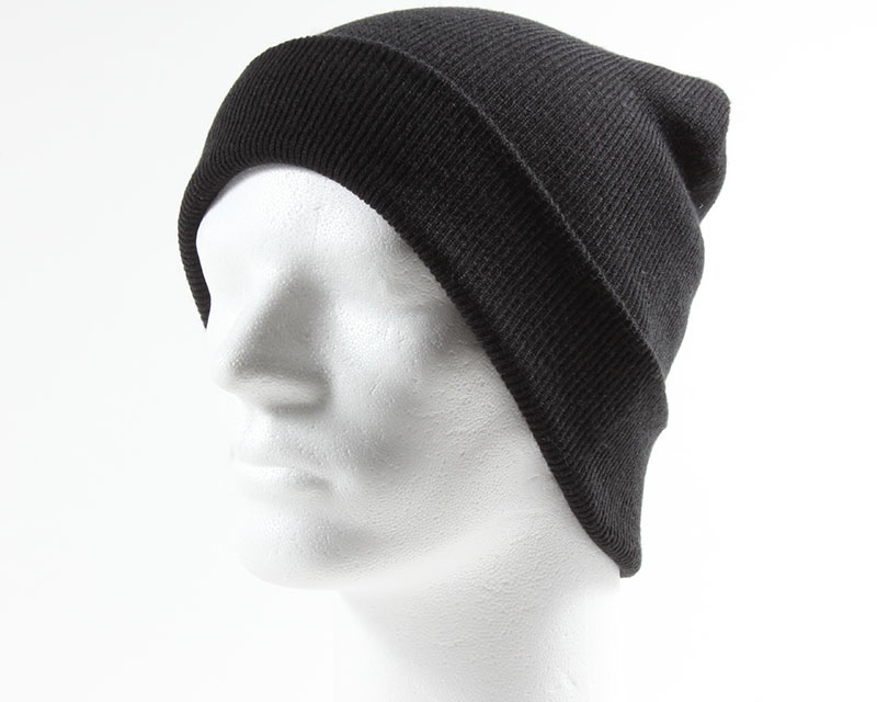 Knitted Beanie Black Basic Beanie beanies