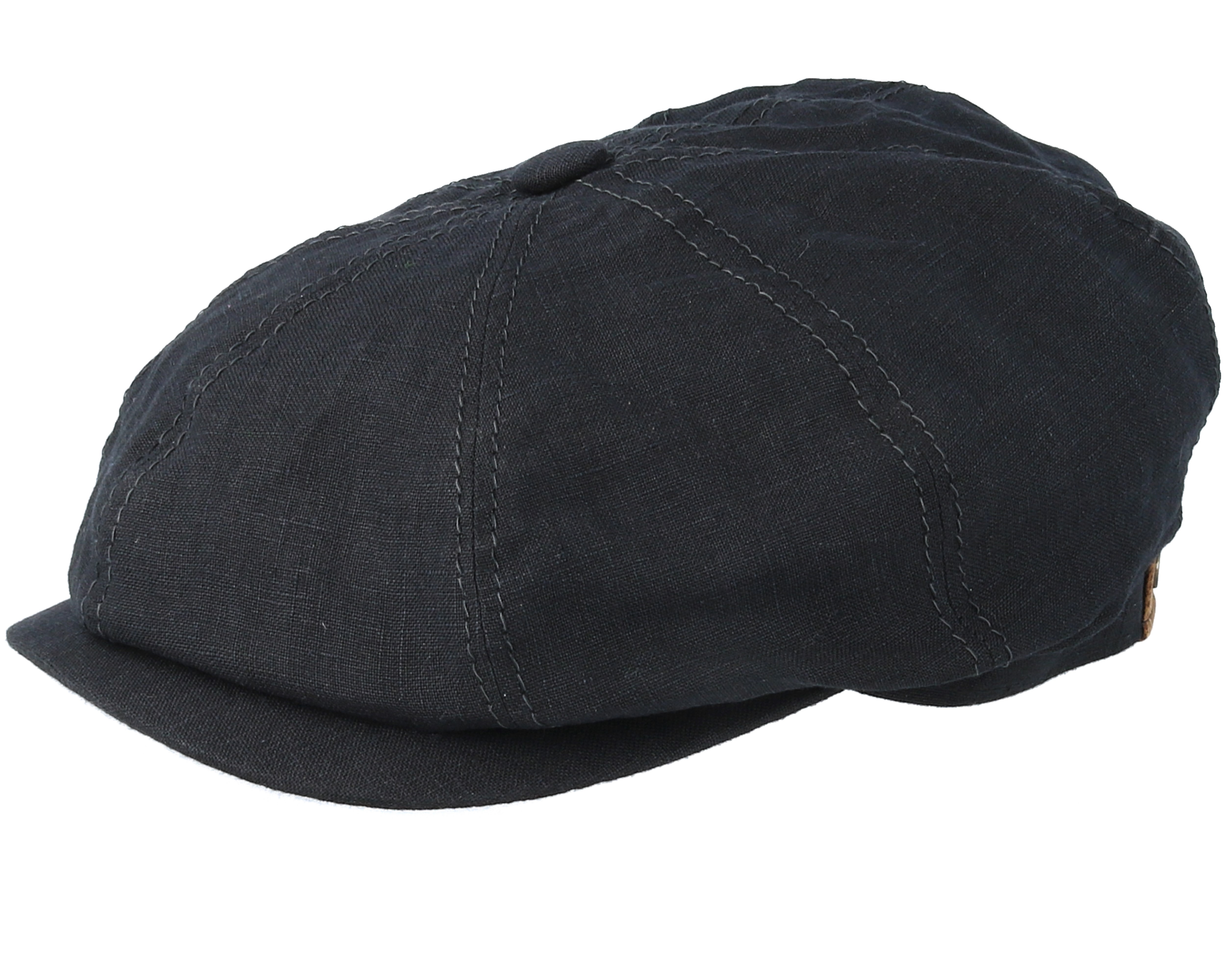Hatteras Linen Black Flat Cap Stetson caps