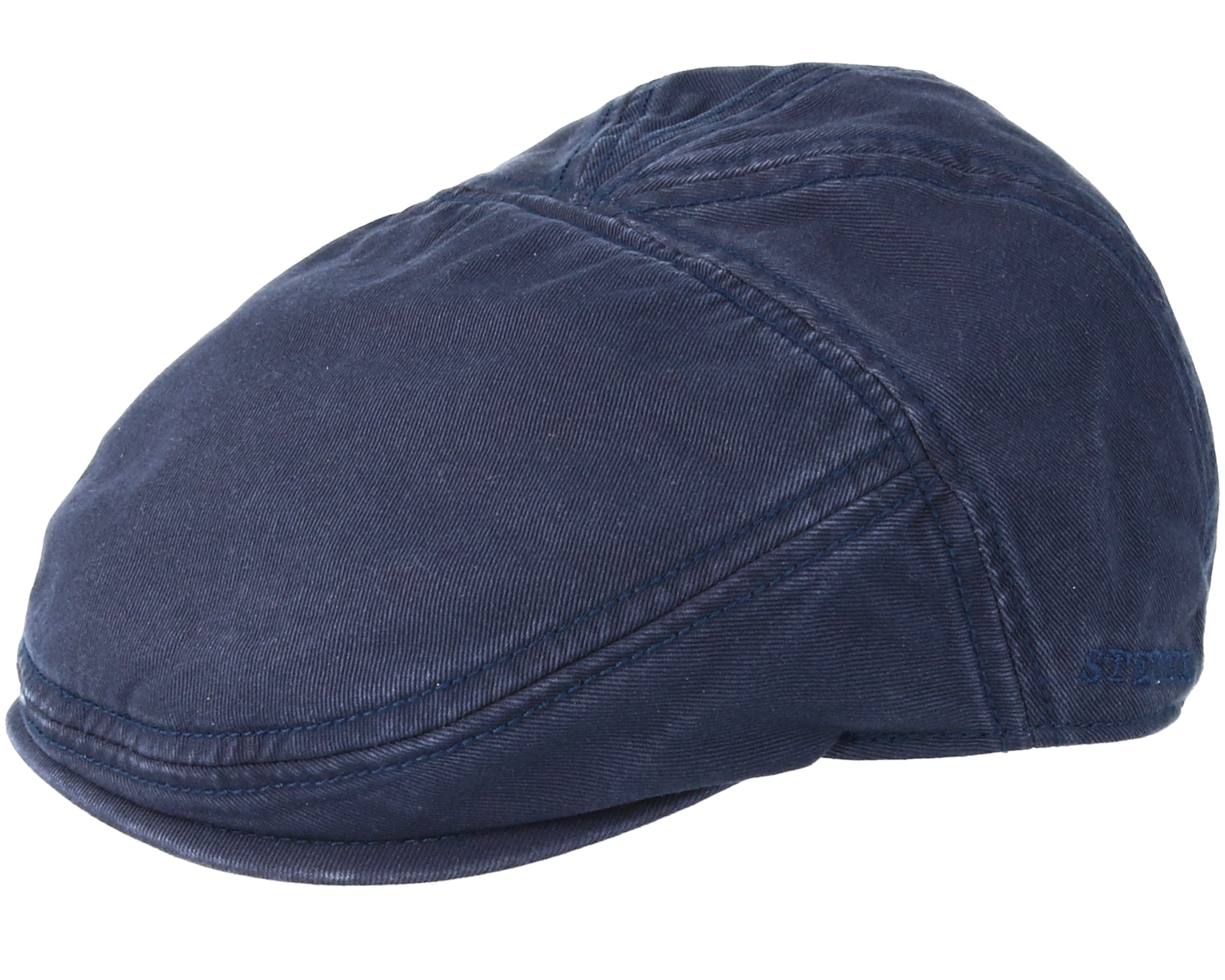 Ivy Cap Cotton Navy Flatcap Stetson caps Hatstore.co.uk
