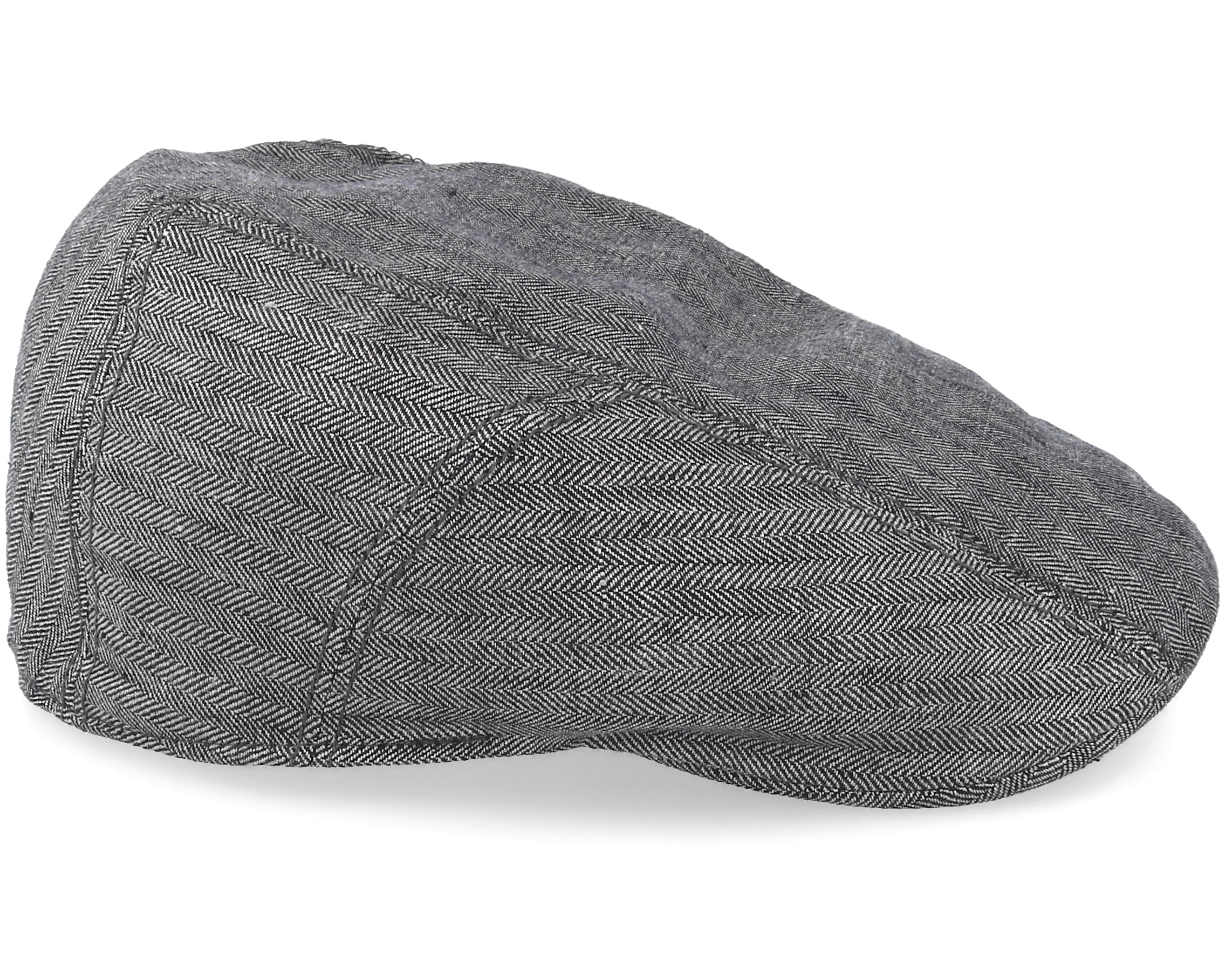 Ivy Cap Linen Fishgrat Grey Flat Cap Stetson caps