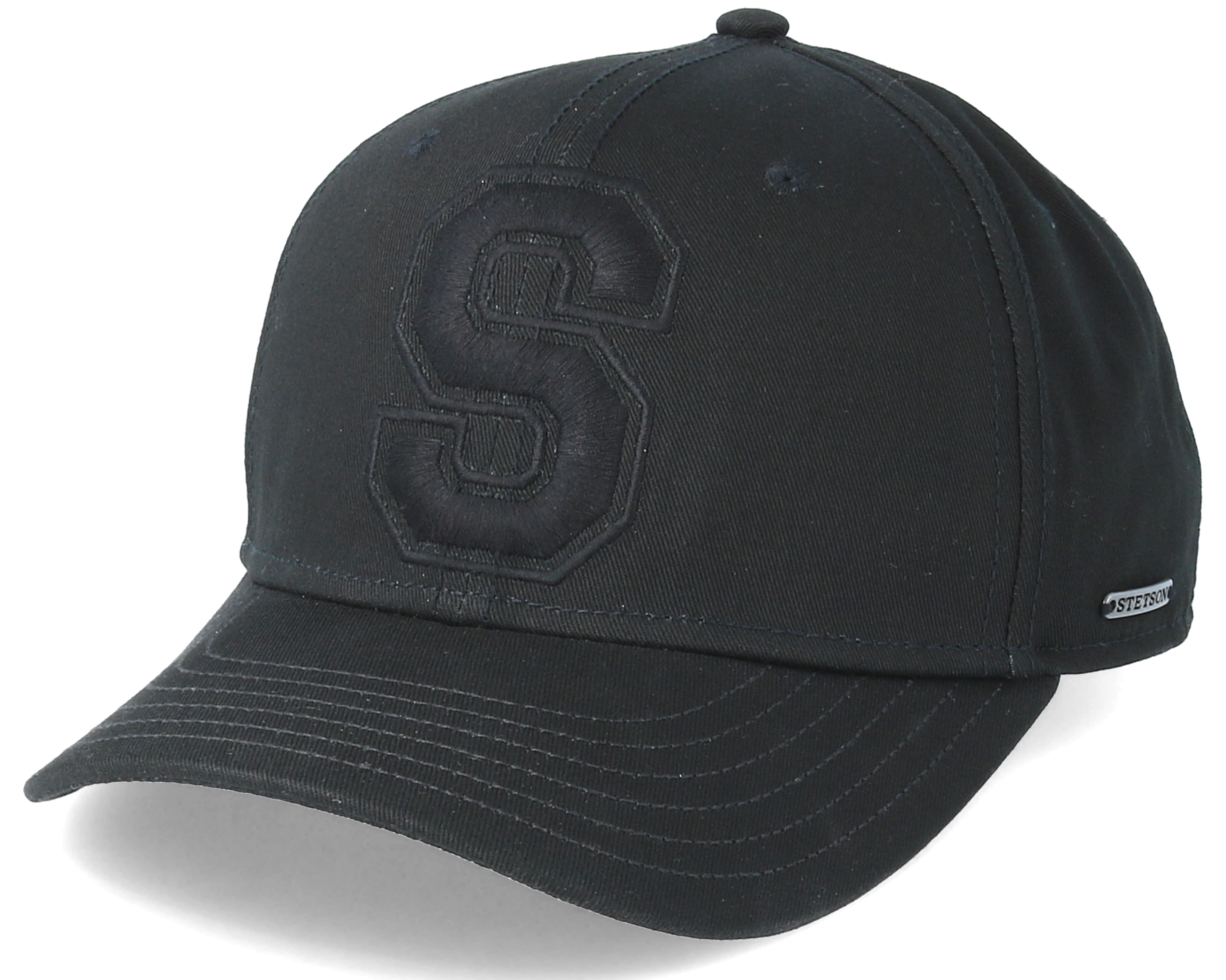 Baseball Cap Cotton Black Adjustable Stetson caps Hatstore.co.uk