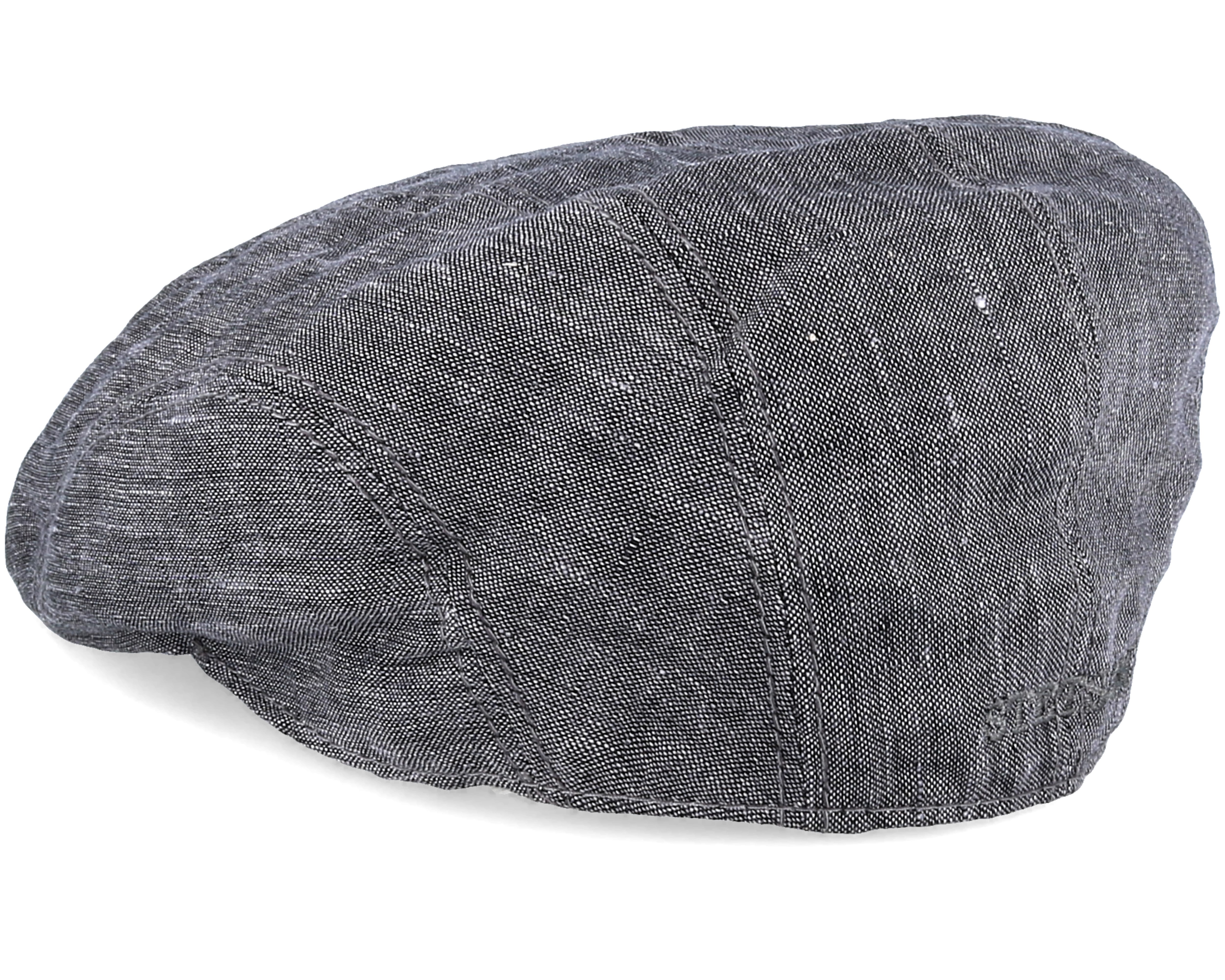 Ivy Linen Grey Flat Cap Stetson caps Hatstore.co.uk