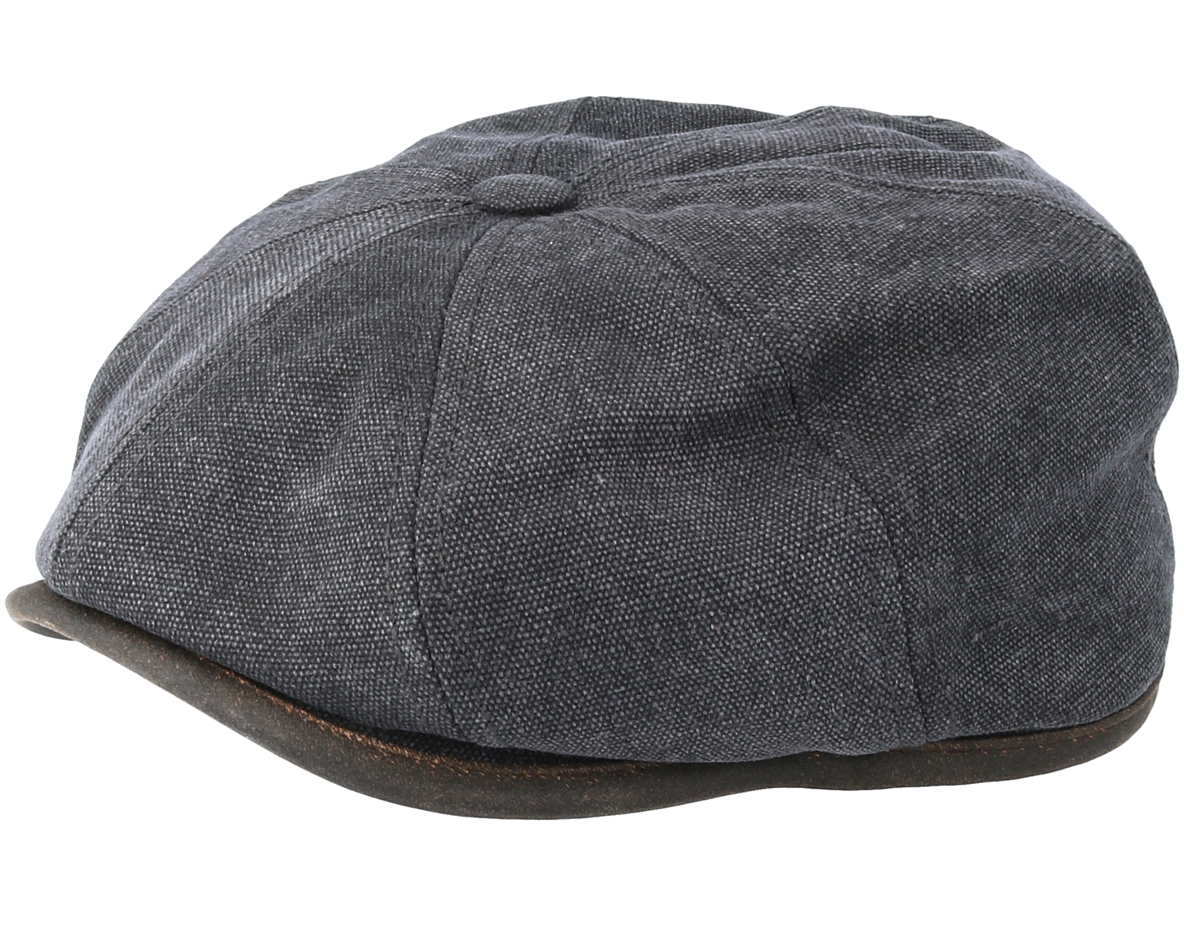 Hatteras Canvas Grey Flat Cap Stetson caps Hatstore.co.uk