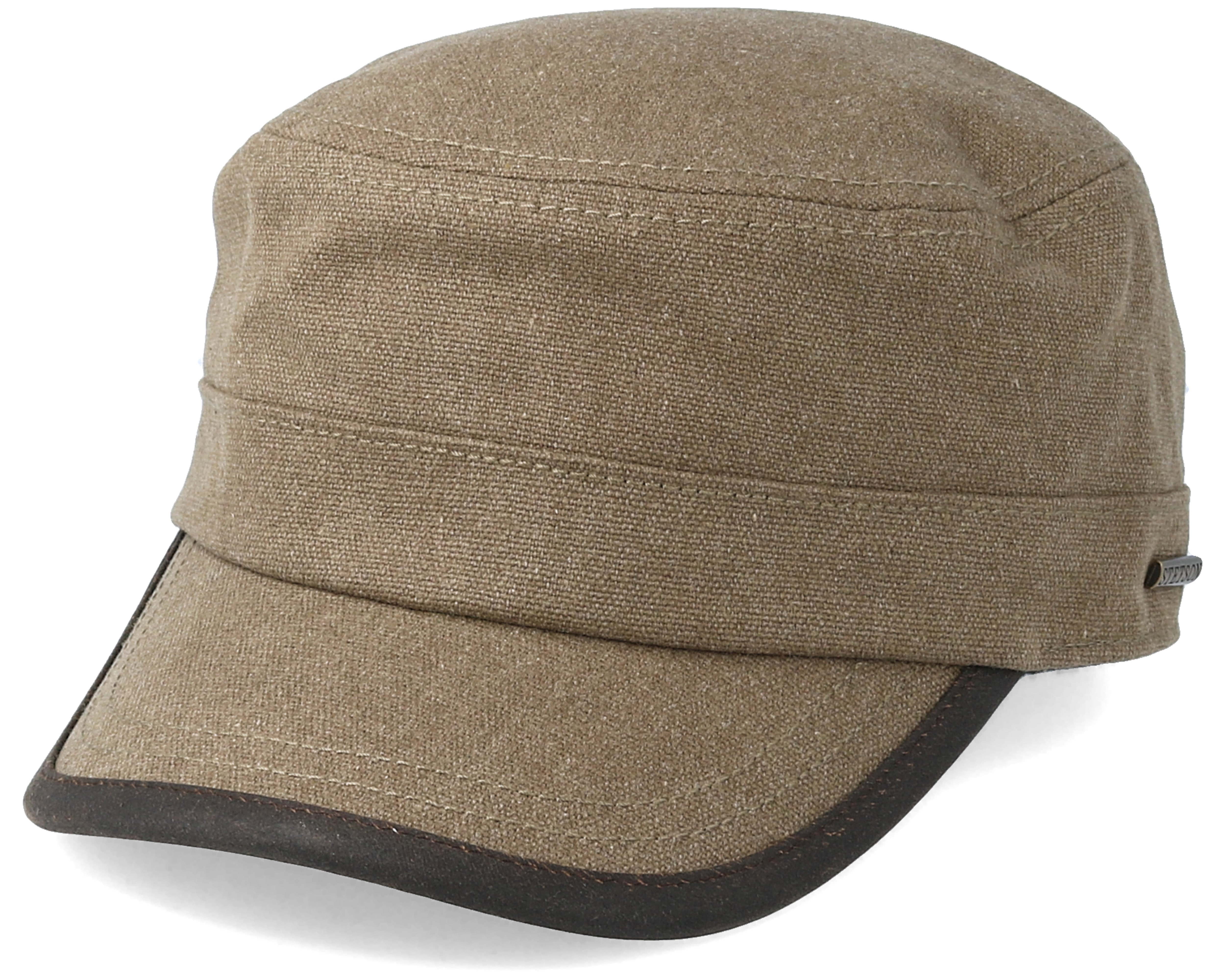 Stetson Hatteras Pigskin Leren Muts Heren - kleppetten newsboy pet flat hat met klep voering voor Zomer/Winter - M (56-57 cm) zwart