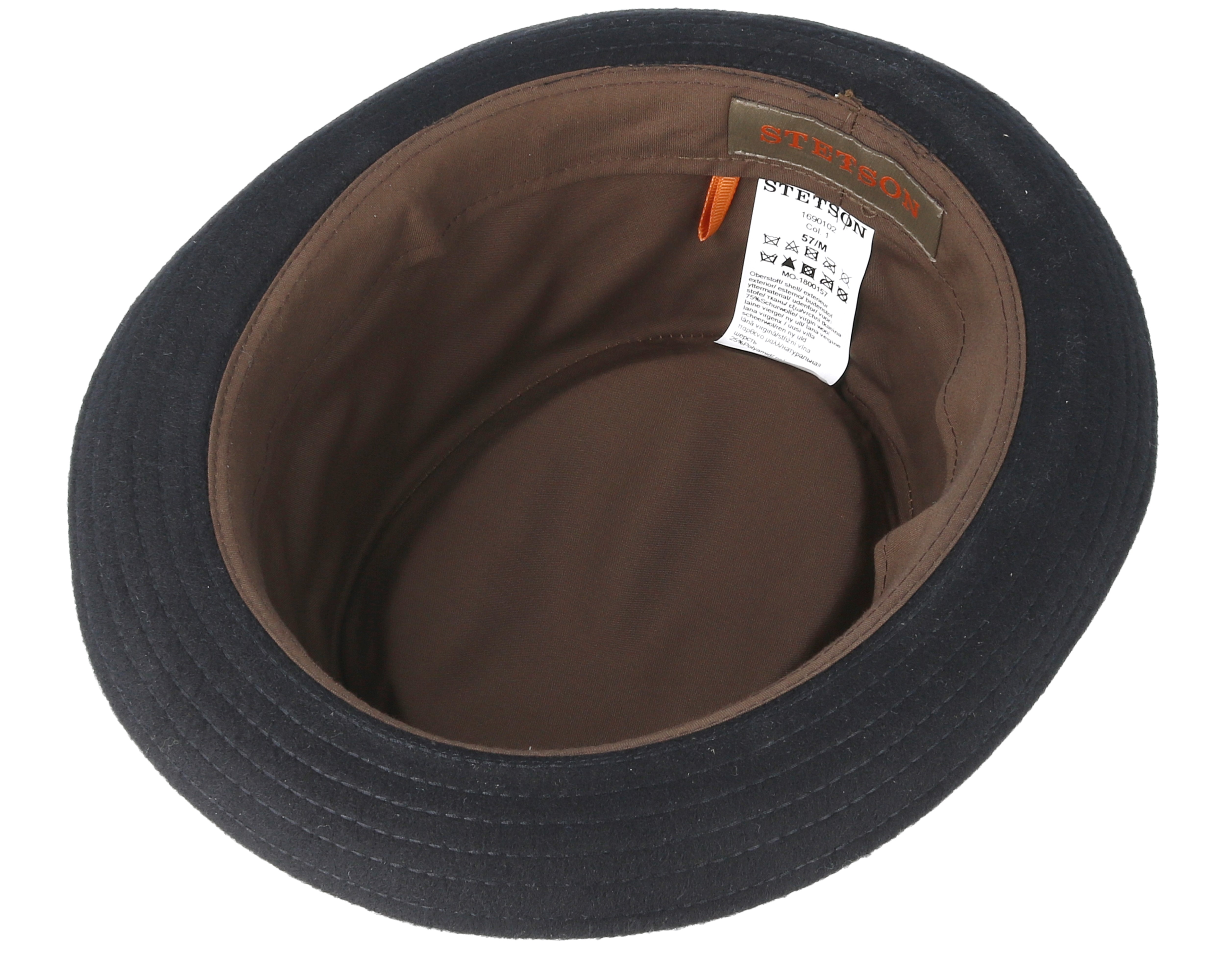 Wool Black Pork Pie - Stetson hats - Hatstoreworld.com
