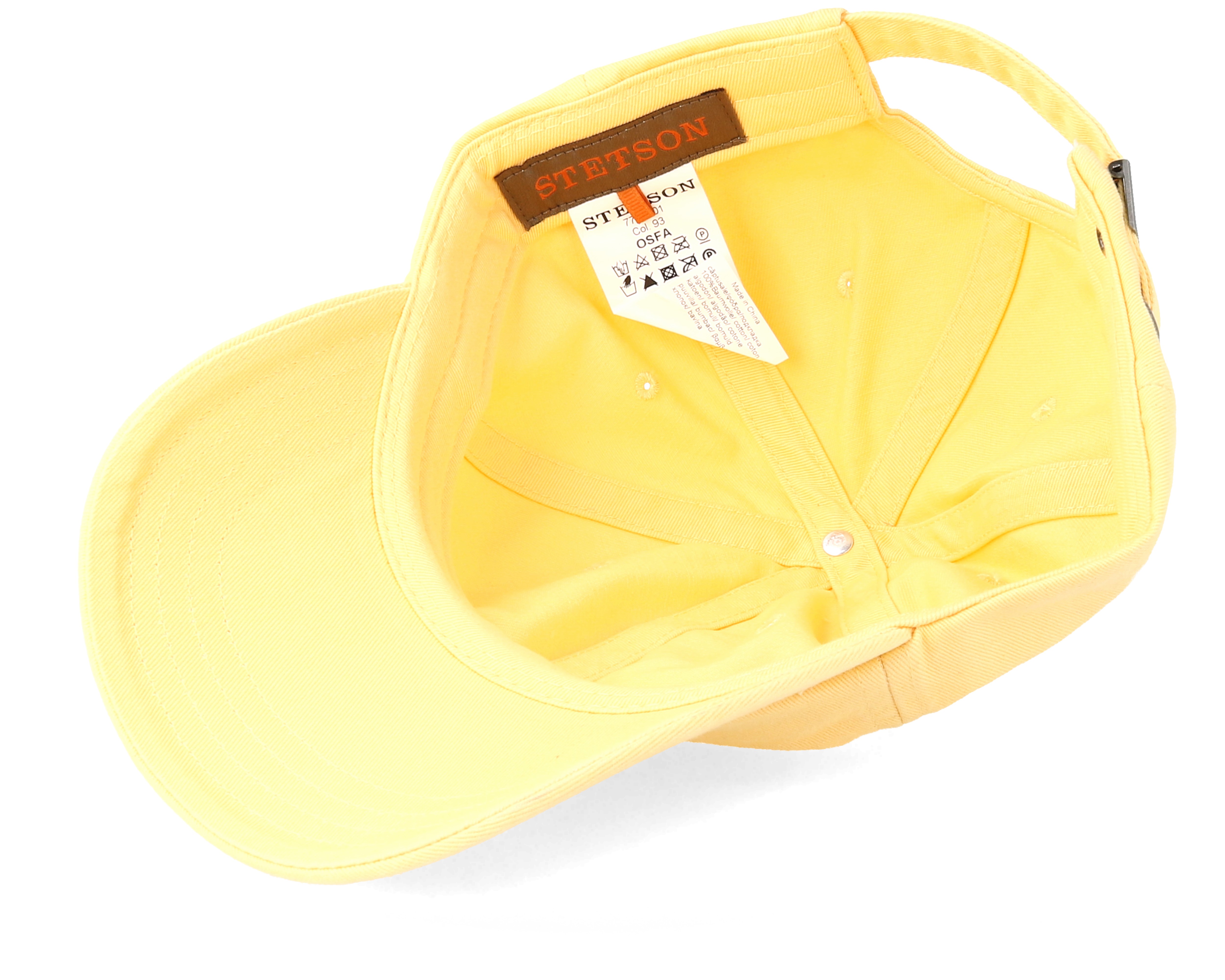 Baseball Cap Cotton Yellow Adjustable Stetson caps