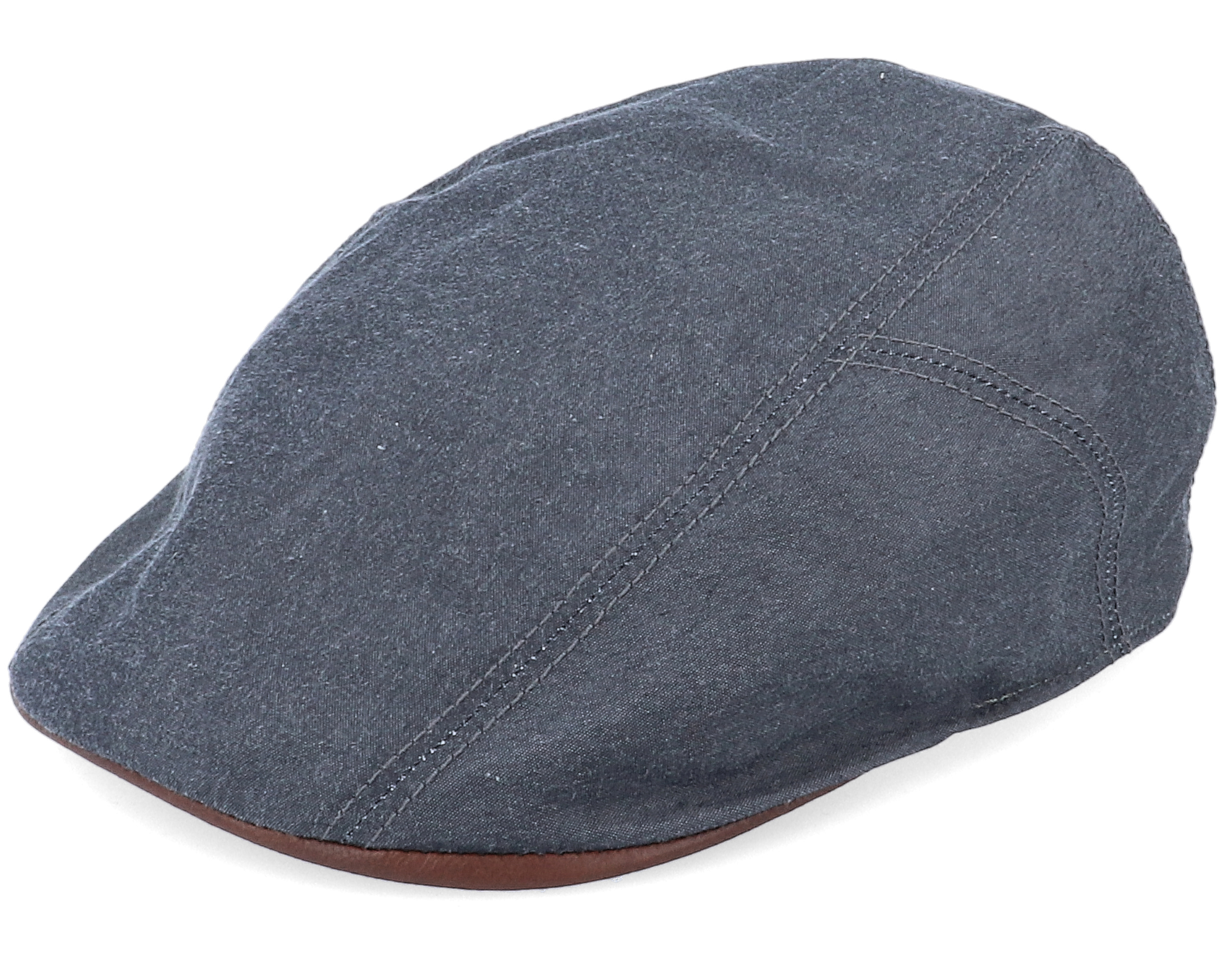 Ridge Ivy Cap Waxed Cotton Navy Flat Cap Stetson caps