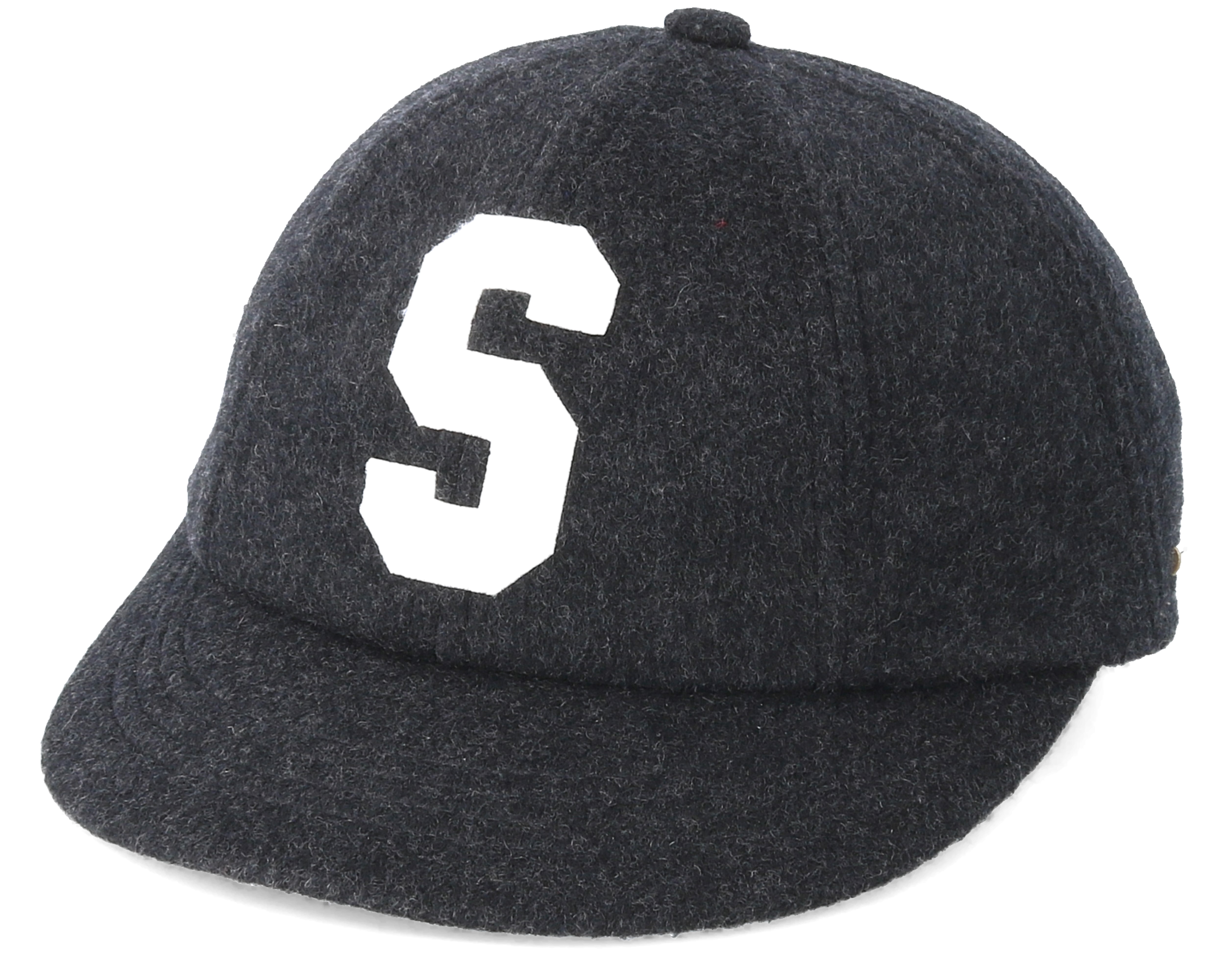 Baseball Cap Wool Dark Grey Fitted Stetson Caps