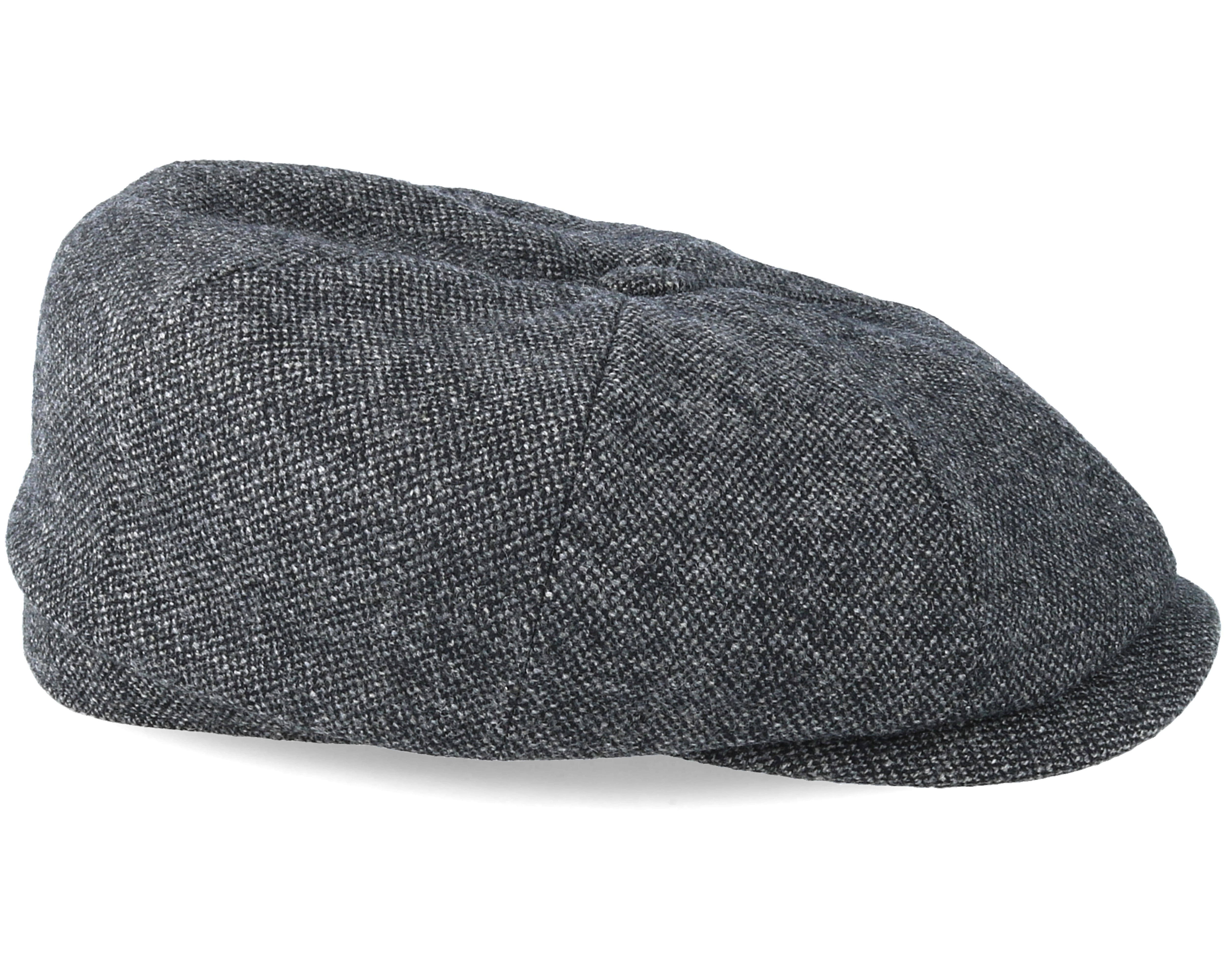 Hatteras Wool Dark Grey Flat Cap Stetson caps Hatstore.co.uk