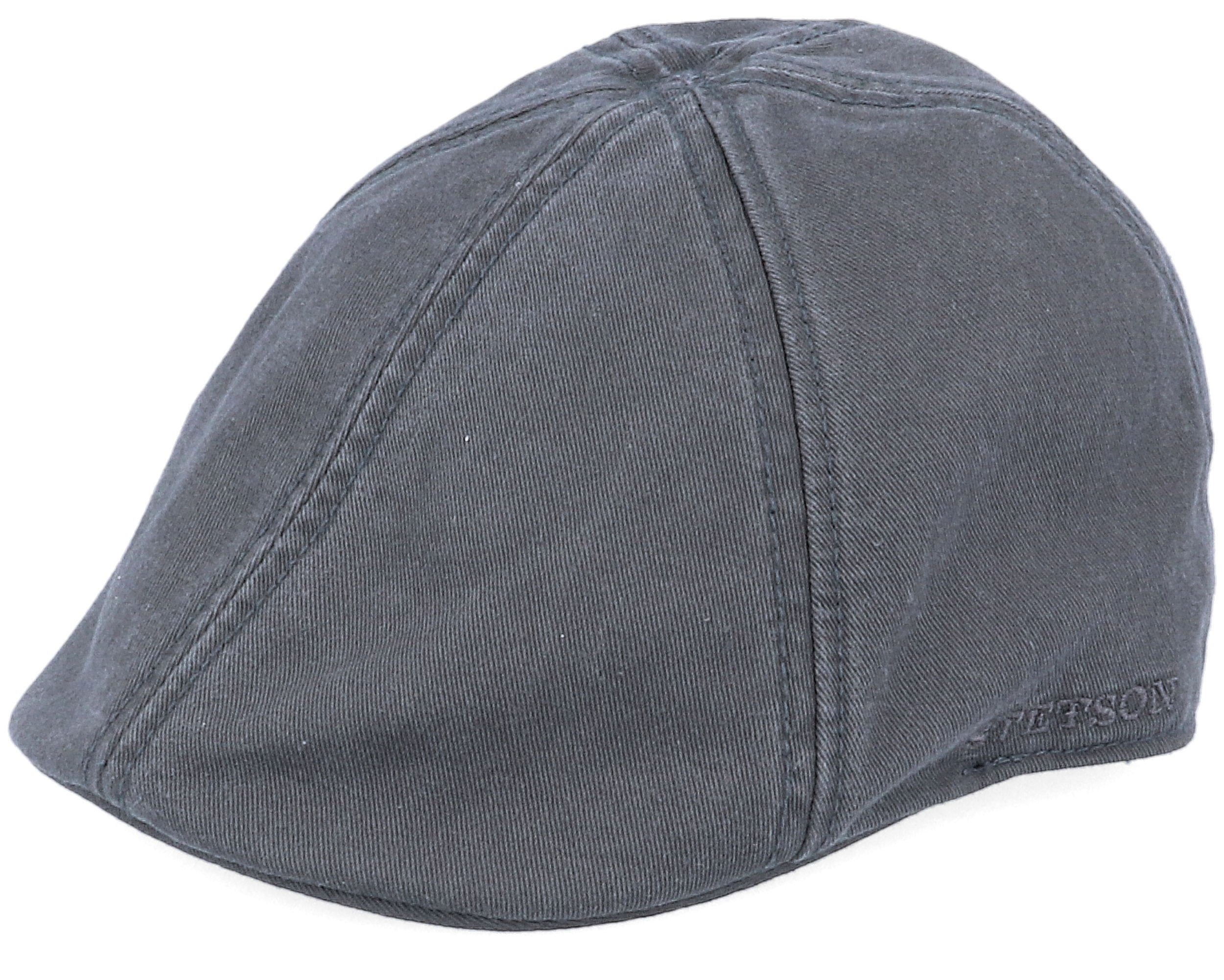 Texas Cotton Vintage Black Flat Cap - Stetson caps - Hatstoreworld.com