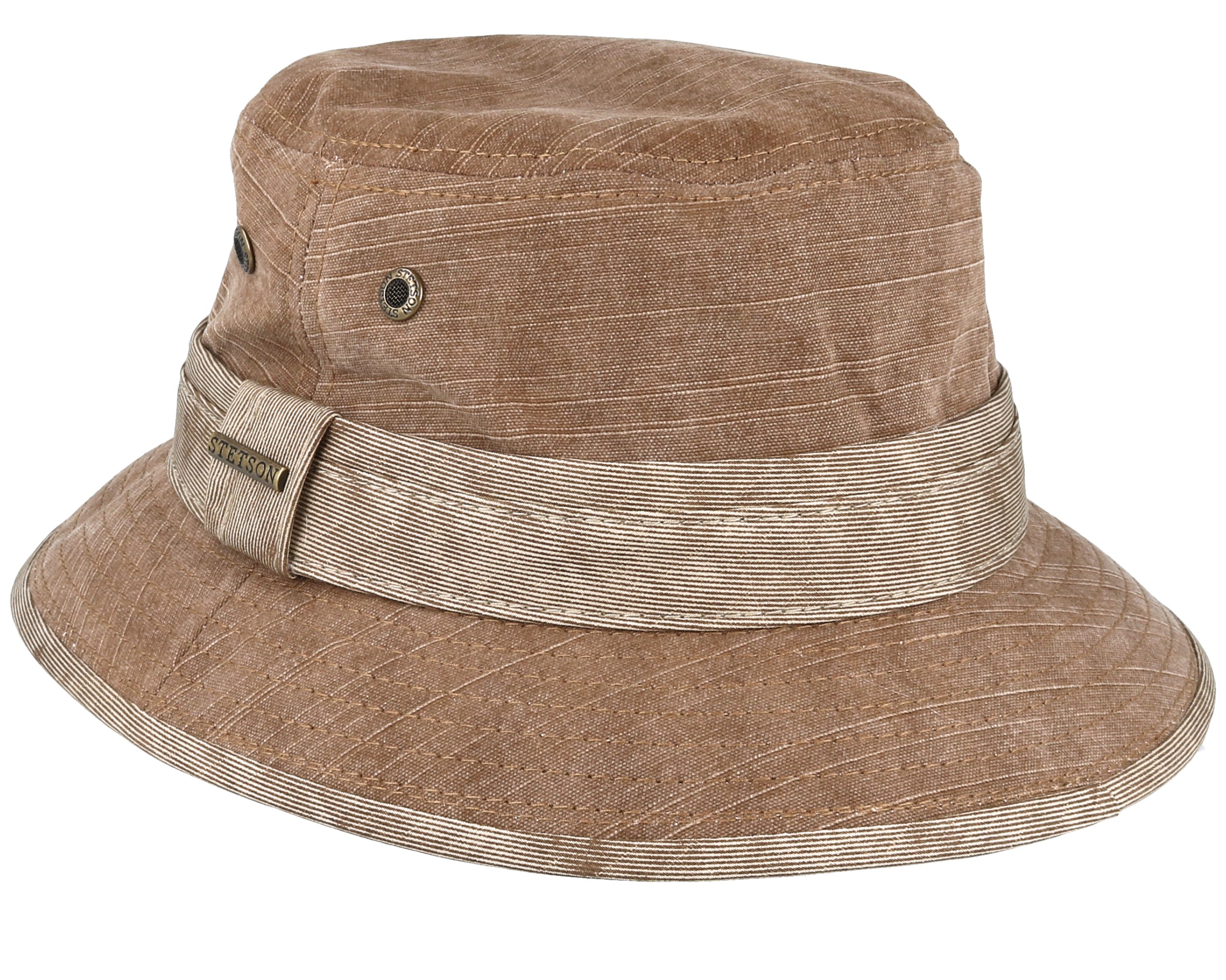 Cotton Brown Bucket Stetson hats Hatstore.co.uk