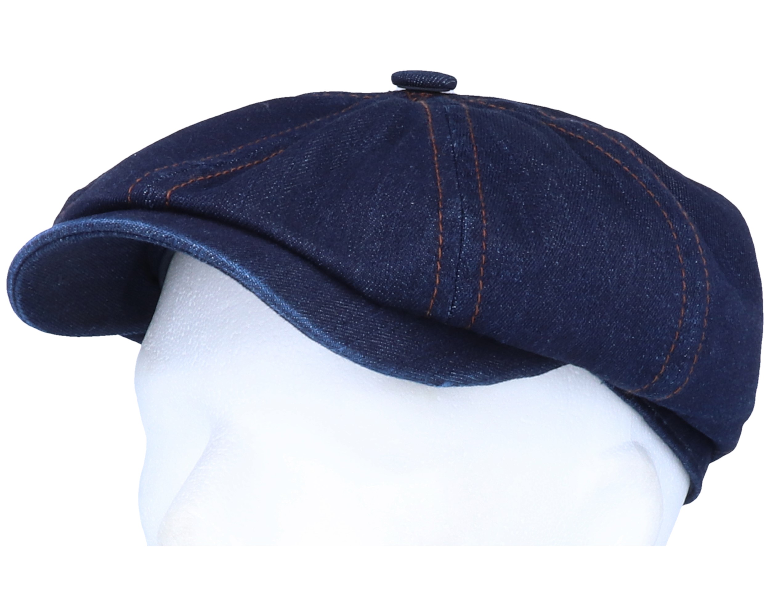 Hatteras Denim Blue Flat Cap Stetson caps Hatstore.co.uk