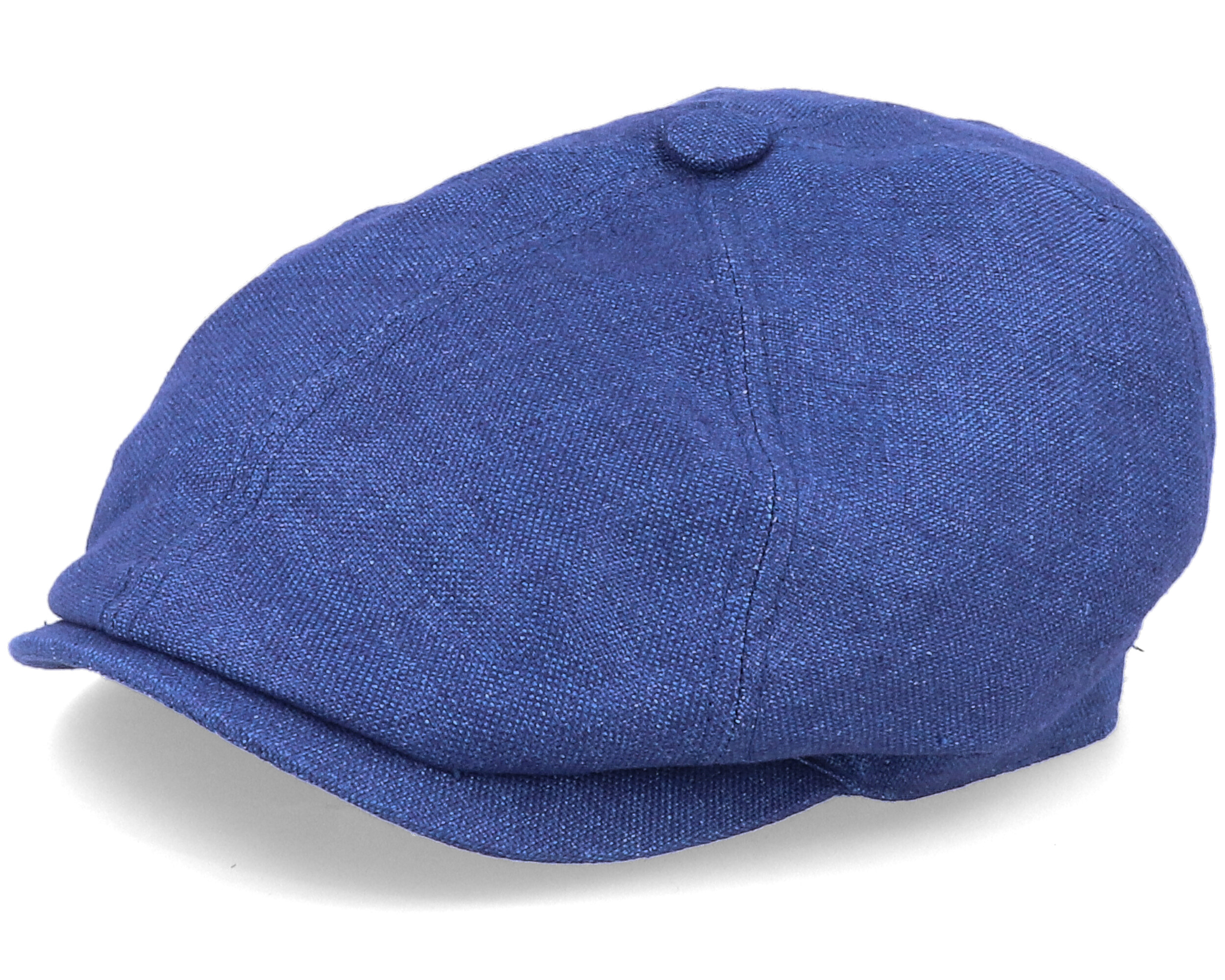 6Panel Cap Linen 2 Blue Flat Cap Stetson caps Hatstore.co.uk