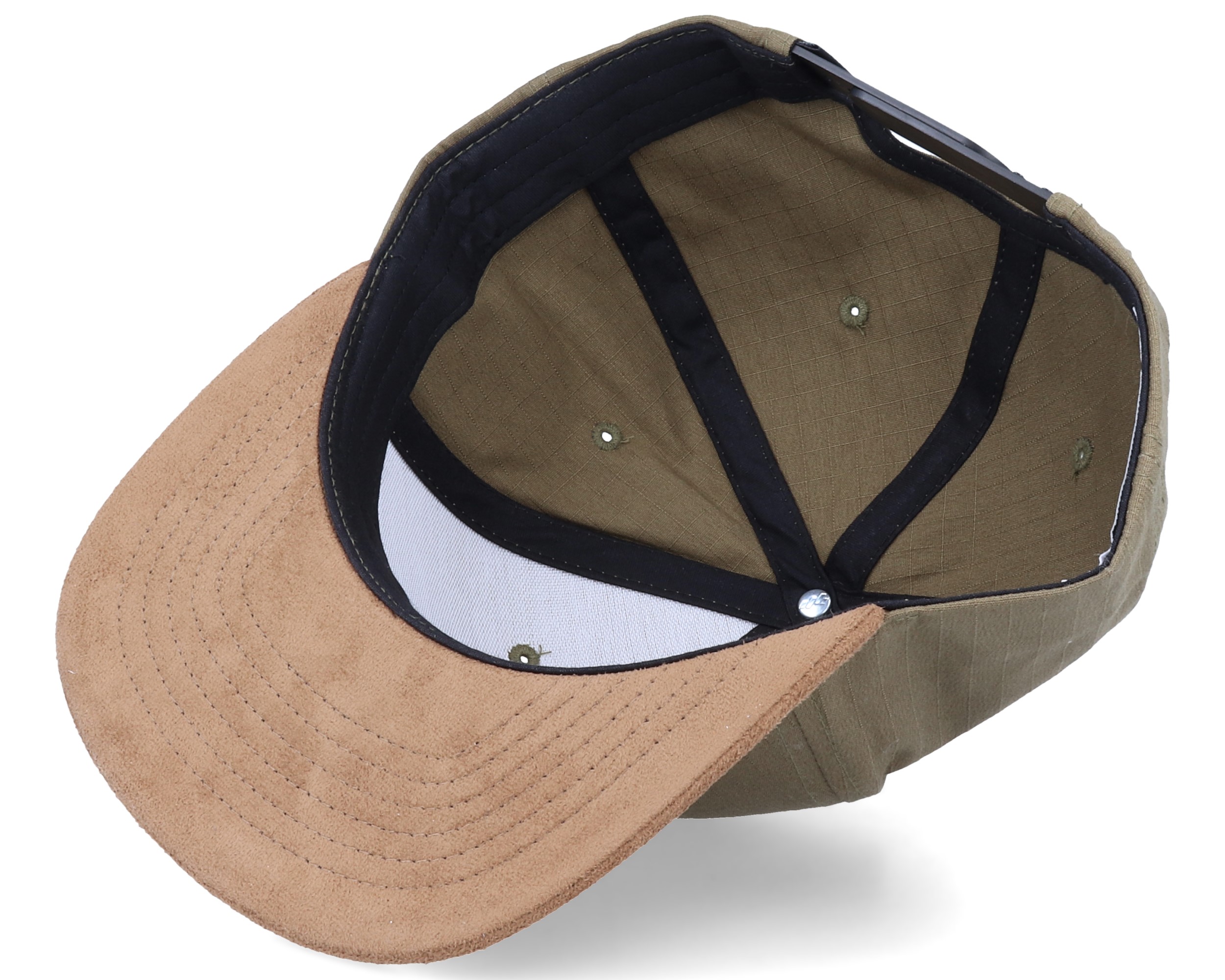Suede Military Olive Green Snapback - Reell caps - Hatstoreworld.com