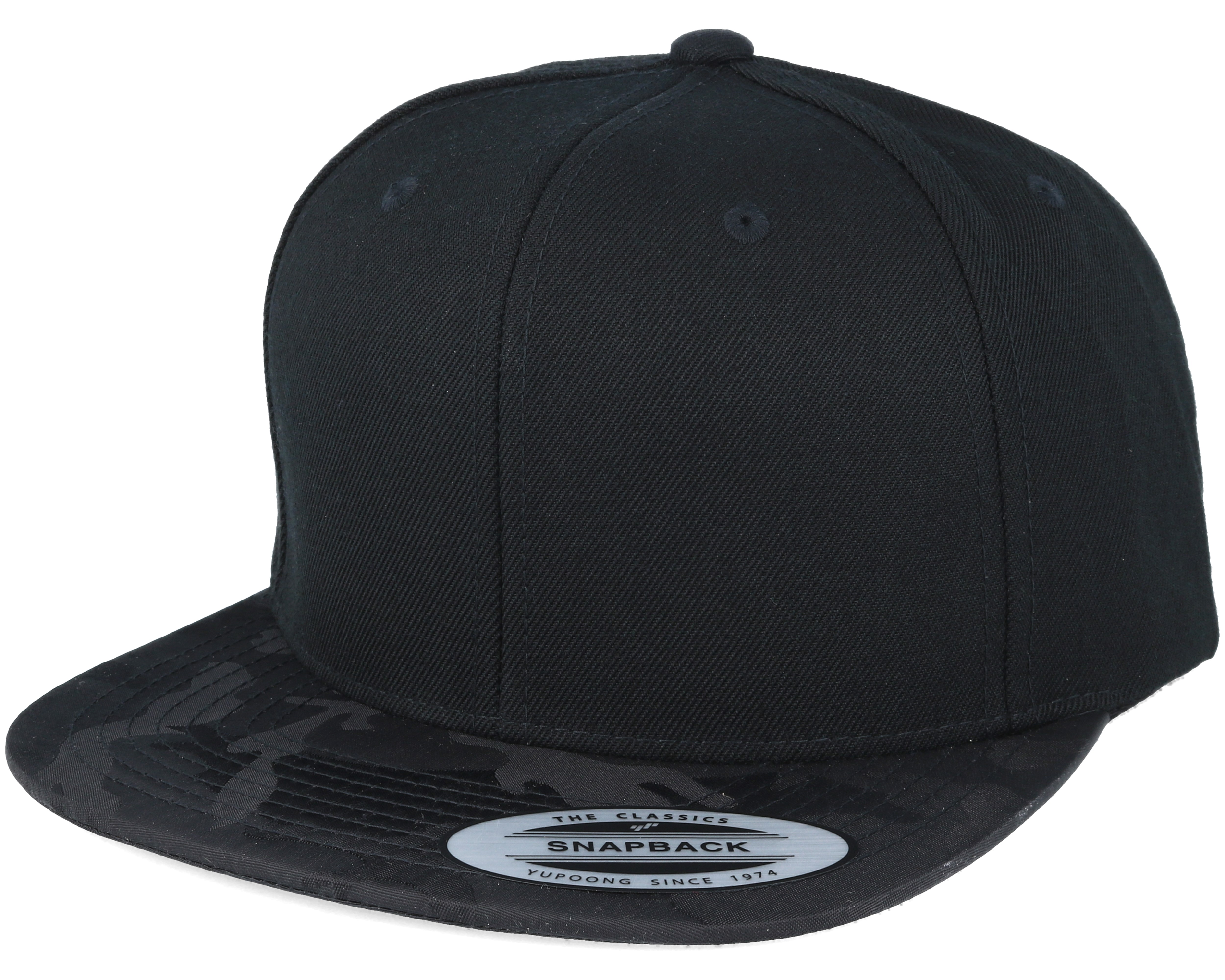Visor Black Camo Snapback Yupoong caps