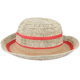 Paper Cloche Khaki-Terracotta Straw Hat 