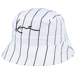 Signature Pinstripe Hat White/Black 