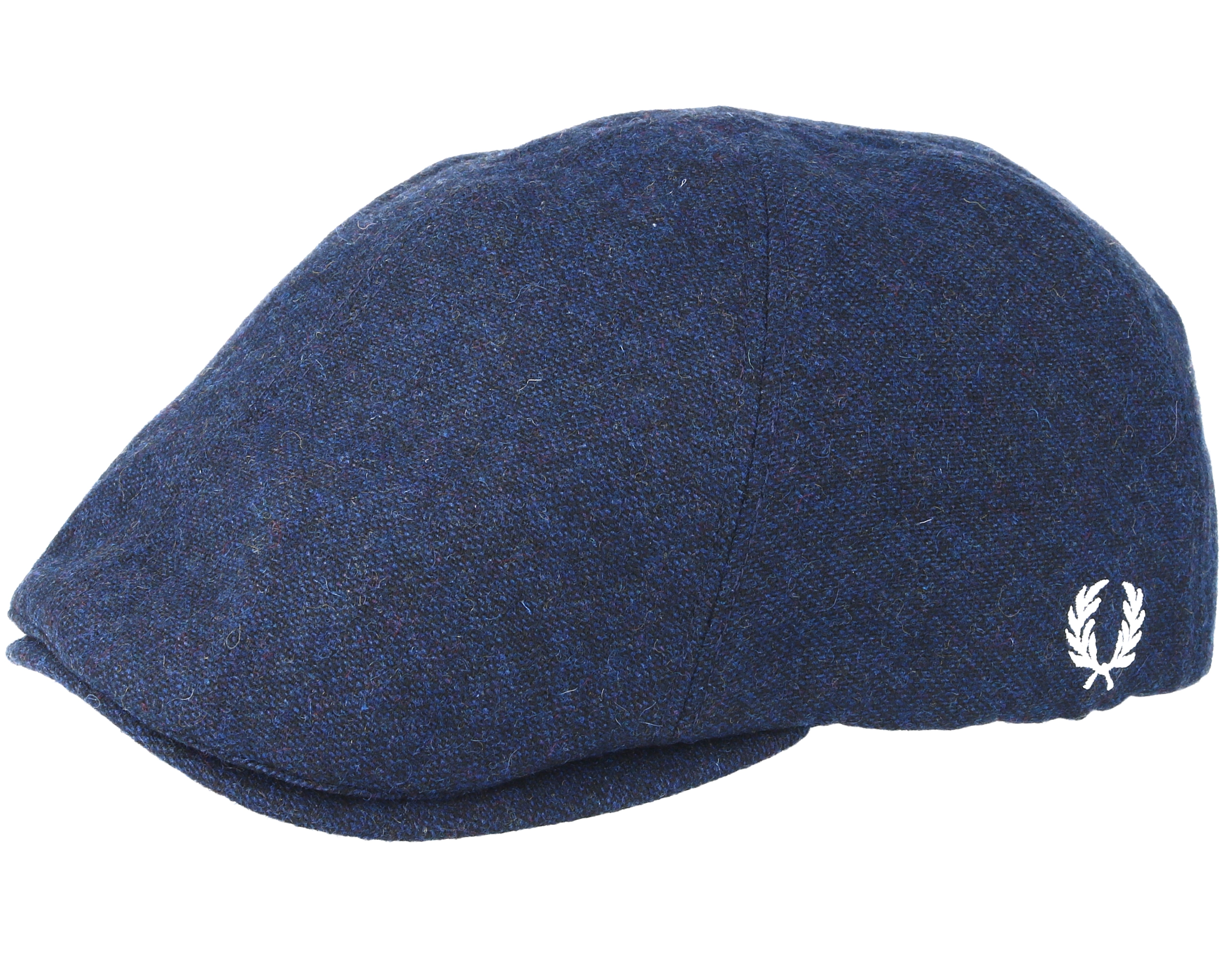 Boiled Wool Navy Flat Cap Fred Perry caps
