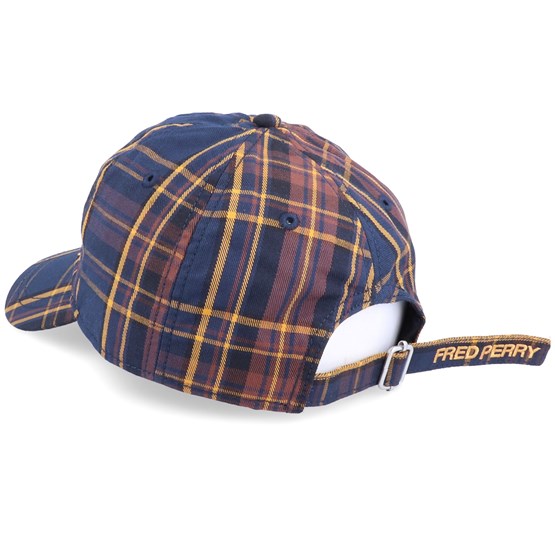 Winter Tartan Midnight Blue Adjustable Fred Perry Caps