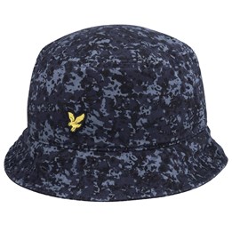 Cotton Twill Hat Navy Earth Print 