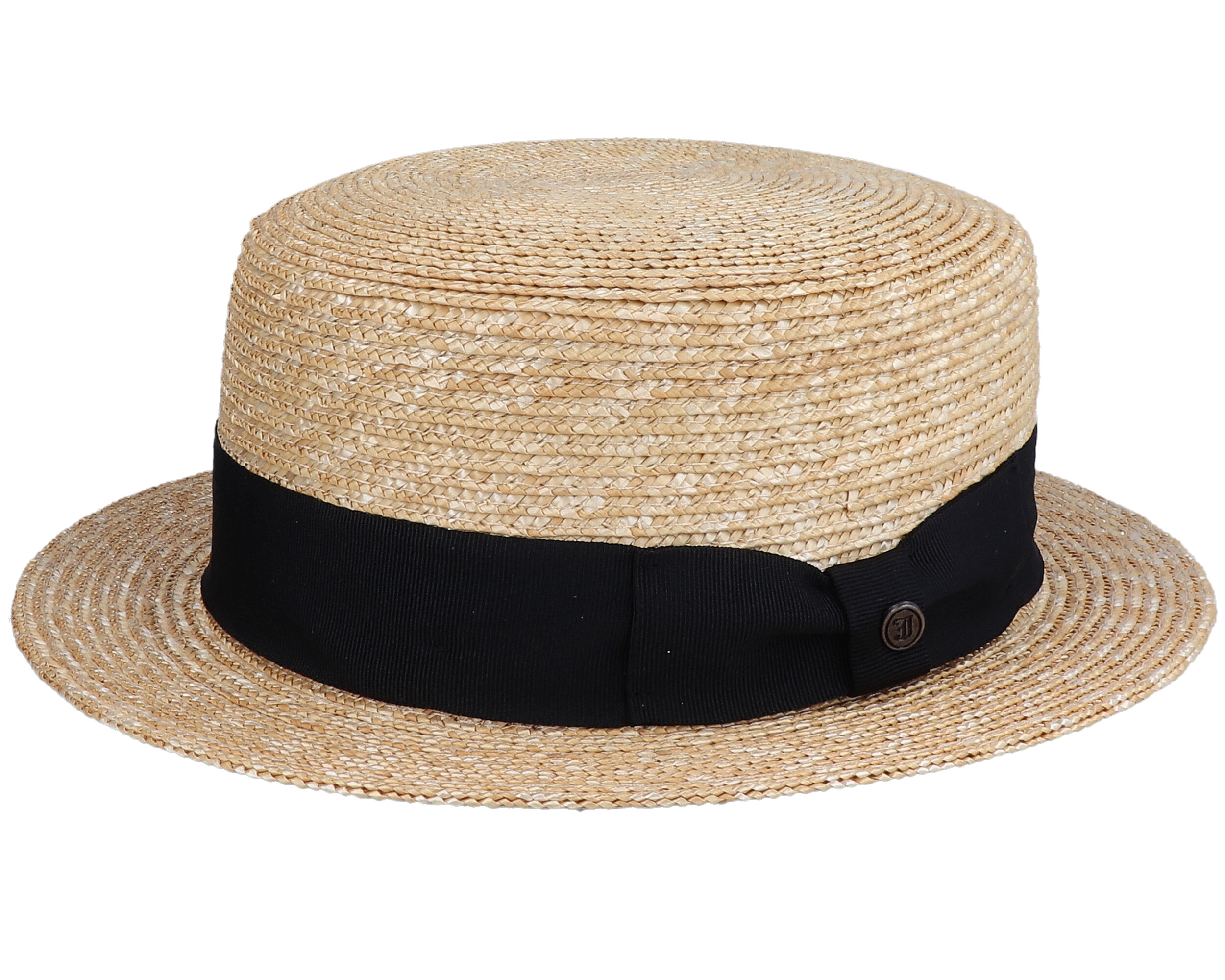 Boater Hat Beige/Black Straw Hat - Jaxon & James hats - Hatstoreworld.com