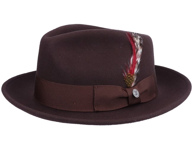 Crushable C-Crown Brown Fedora - Jaxon & James hats - Hatstoreworld.com