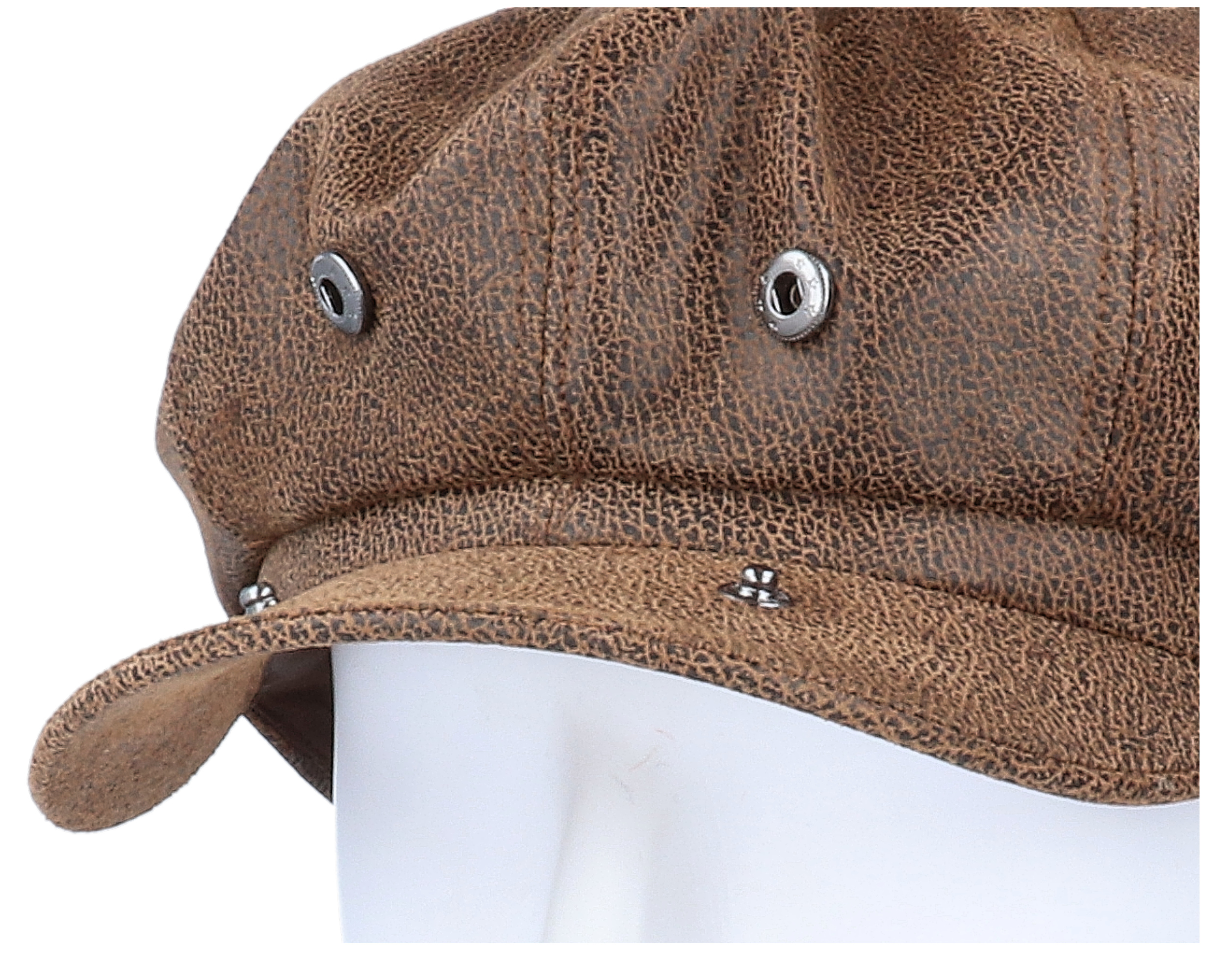 Leather Newsboy Brown Flat Cap Jaxon & James caps