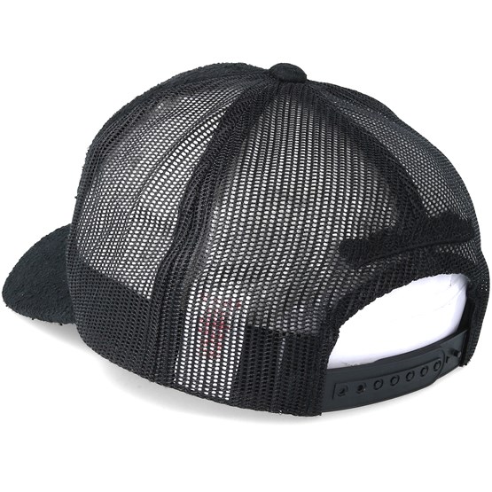 Long Hair Suede Trucker Black Snapback Mitchell Ness Caps