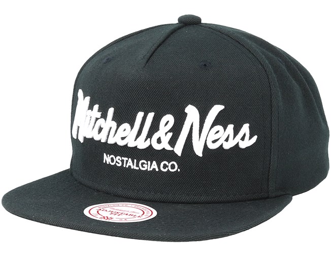 mitchell and ness black snapback