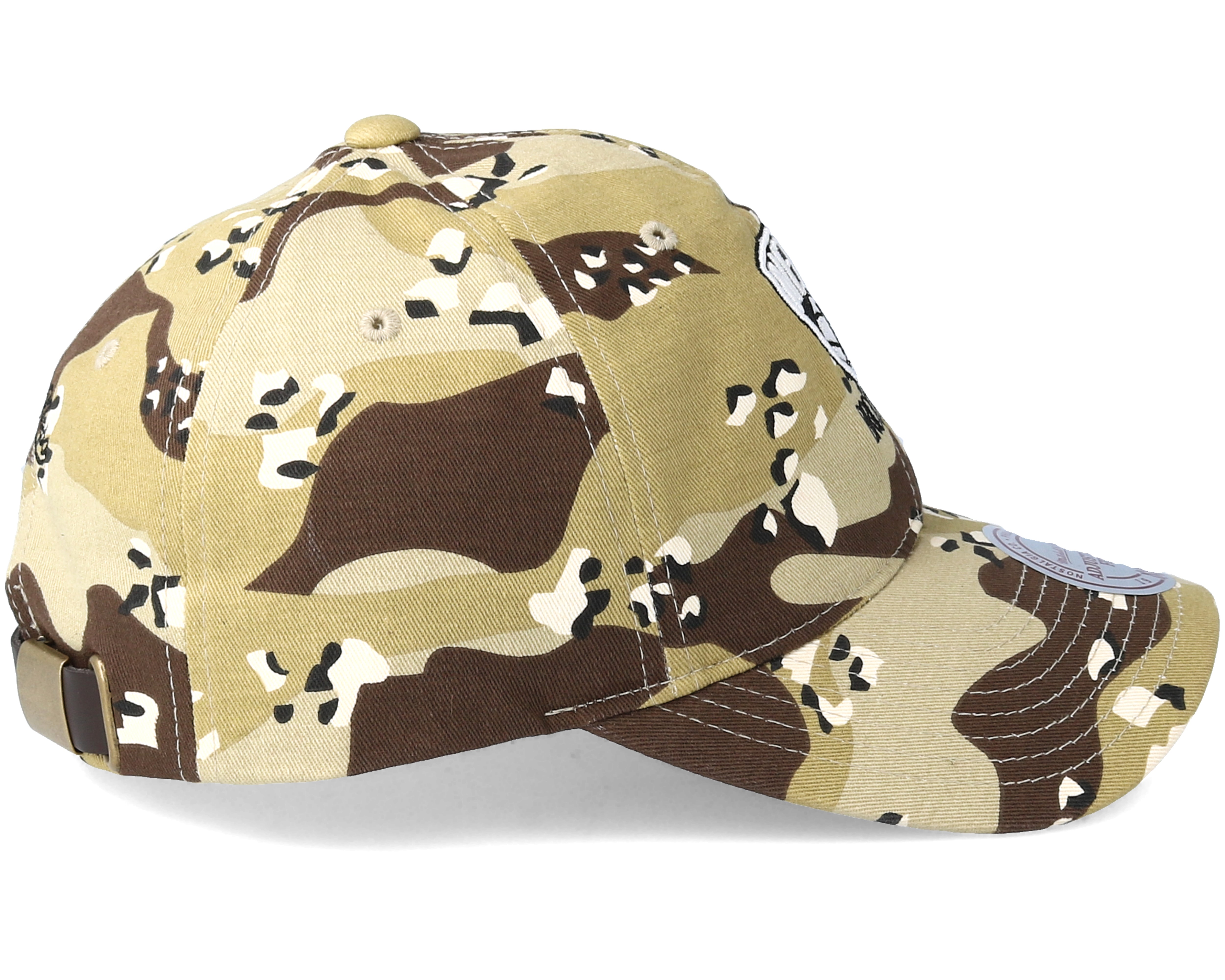 Brooklyn Nets Dad Hat Desert Camo Adjustable Mitchell & Ness caps