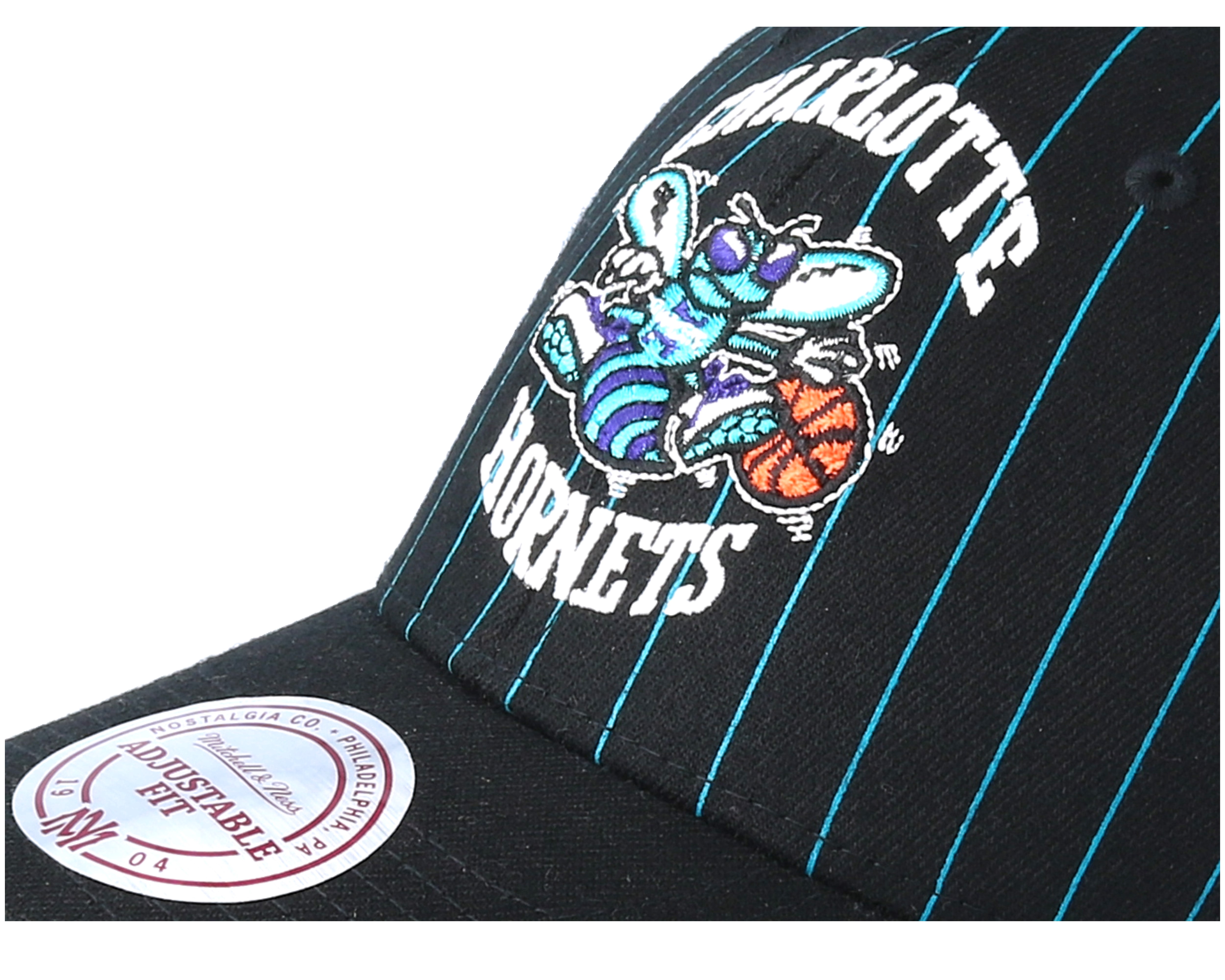 Mitchell & Ness Charlotte Hornets Dark Heather Wool Snapback Hat - Adjustable NBA Cap - View #8