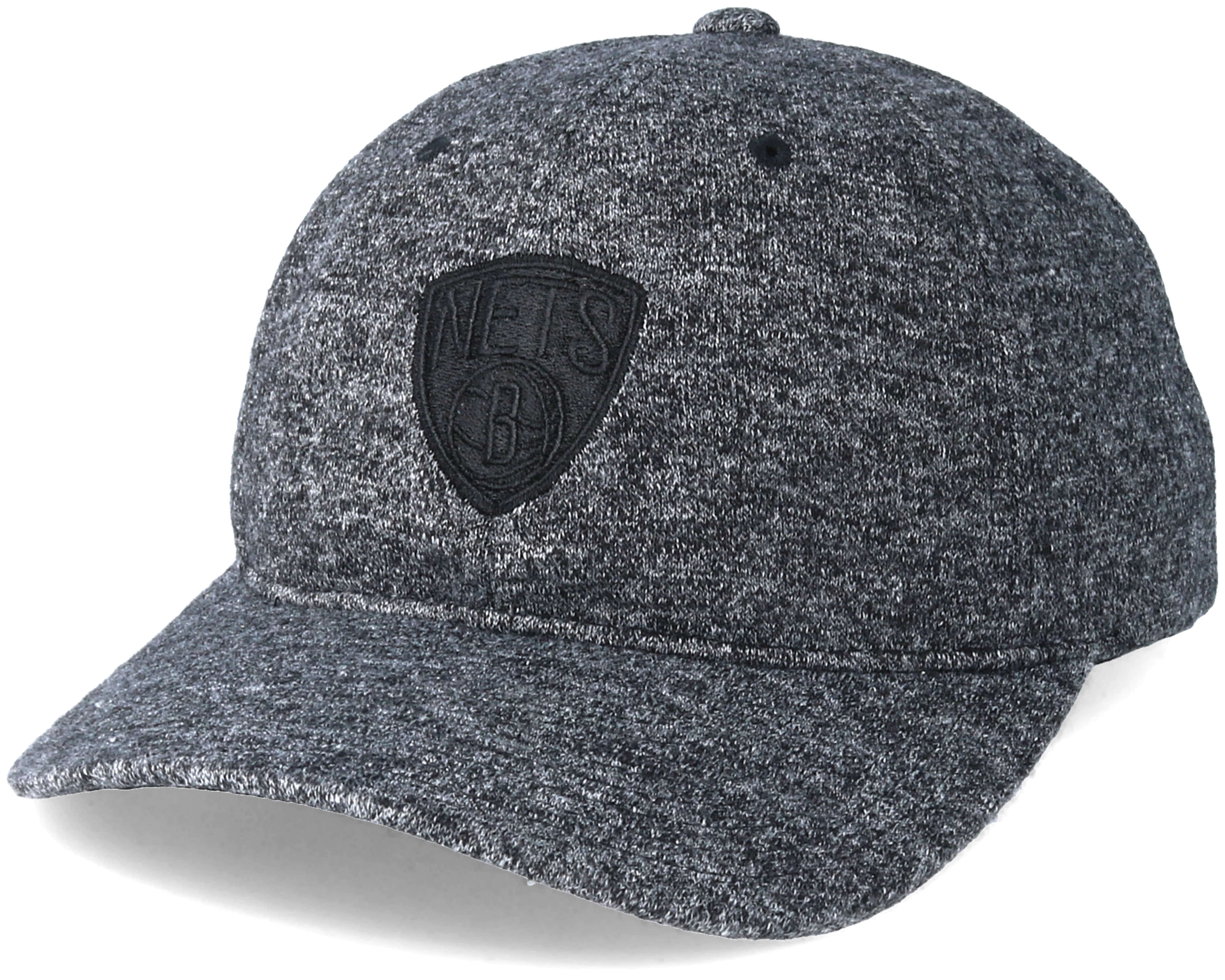 Brooklyn Nets Brushed Jersey Grey/Black Adjustable Mitchell & Ness