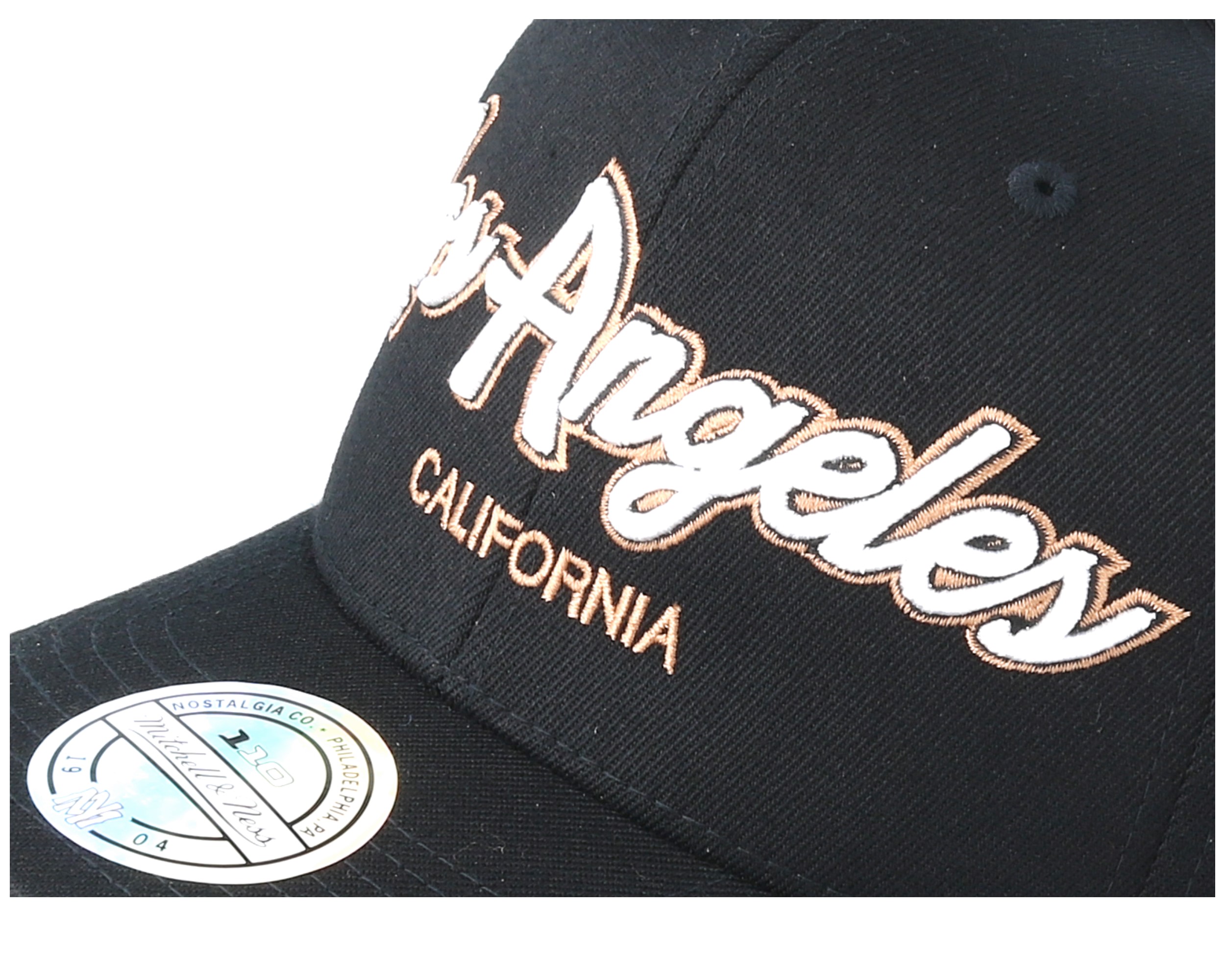 Los Angeles Script & Patches 110 Black Adjustable Mitchell & Ness