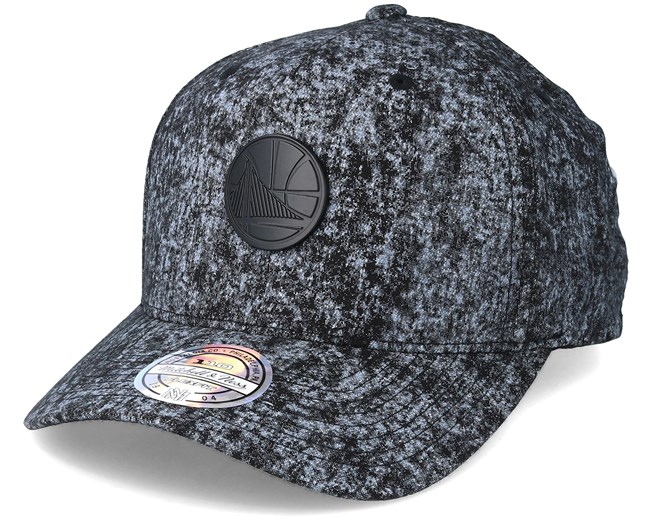 Mitchell /& Ness Golden State Warriors Melange Logo 110 Black Adjustable