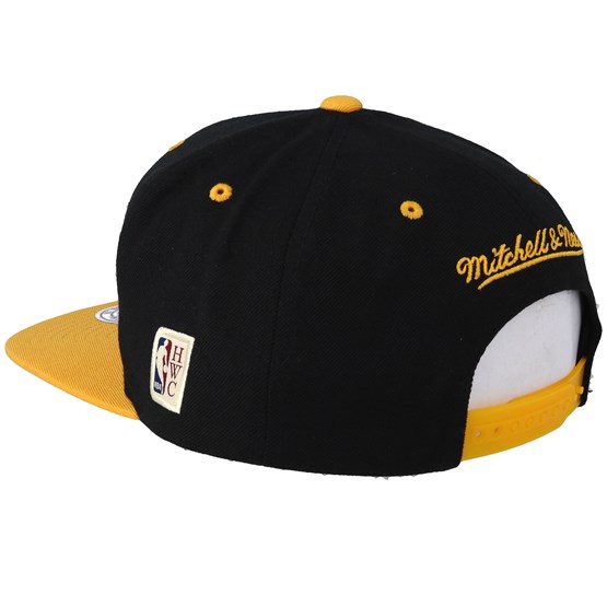 La Lakers Team Arch Black Yellow Snapback Mitchell Ness Caps Hatstoreworld Com