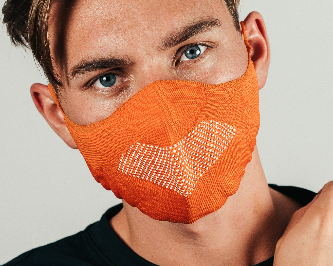 Orange Knit Orange Face Mask Hype mondkapjes Hatstore.nl