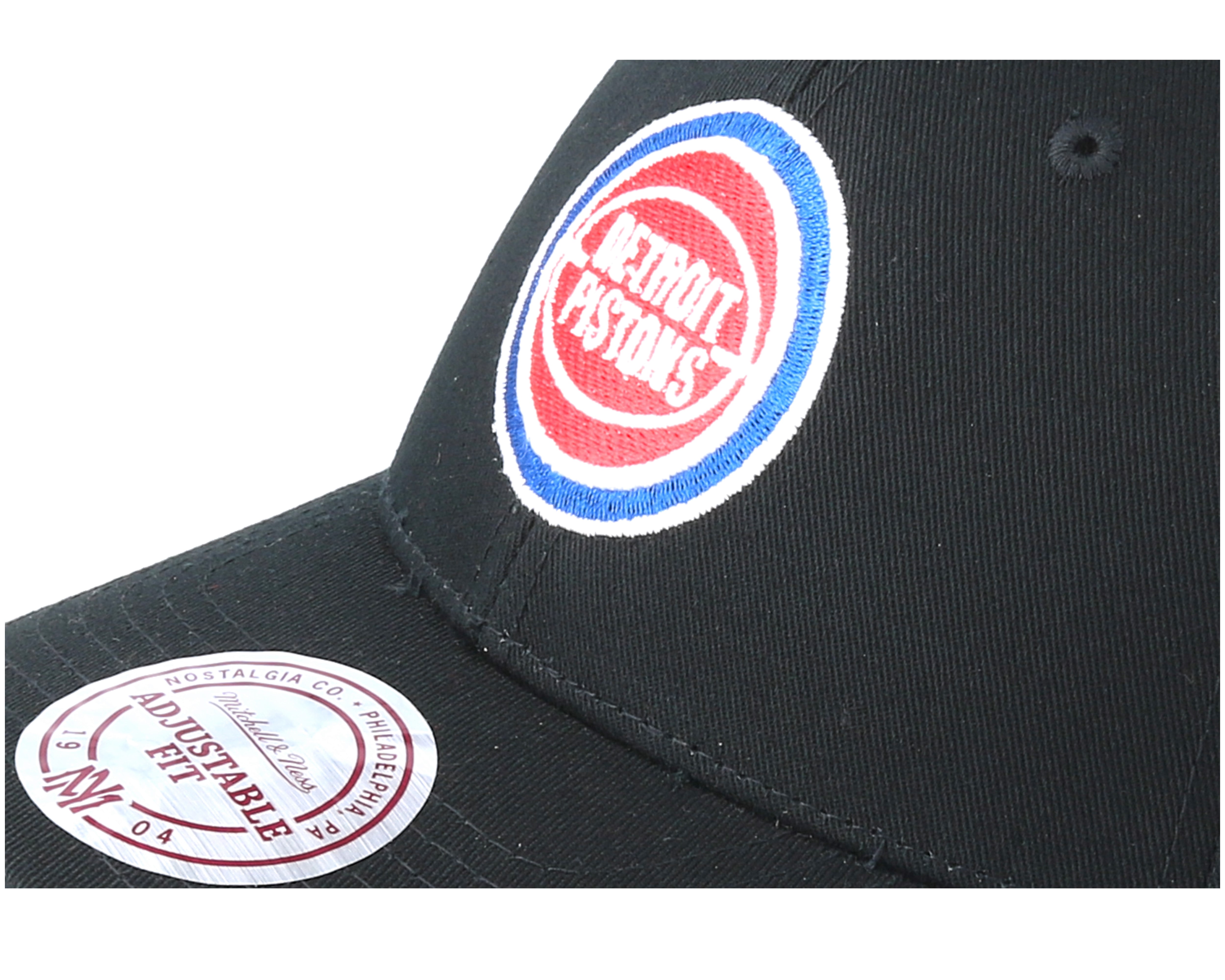 Detroit Pistons Team Logo Low Pro Black Adjustable ...