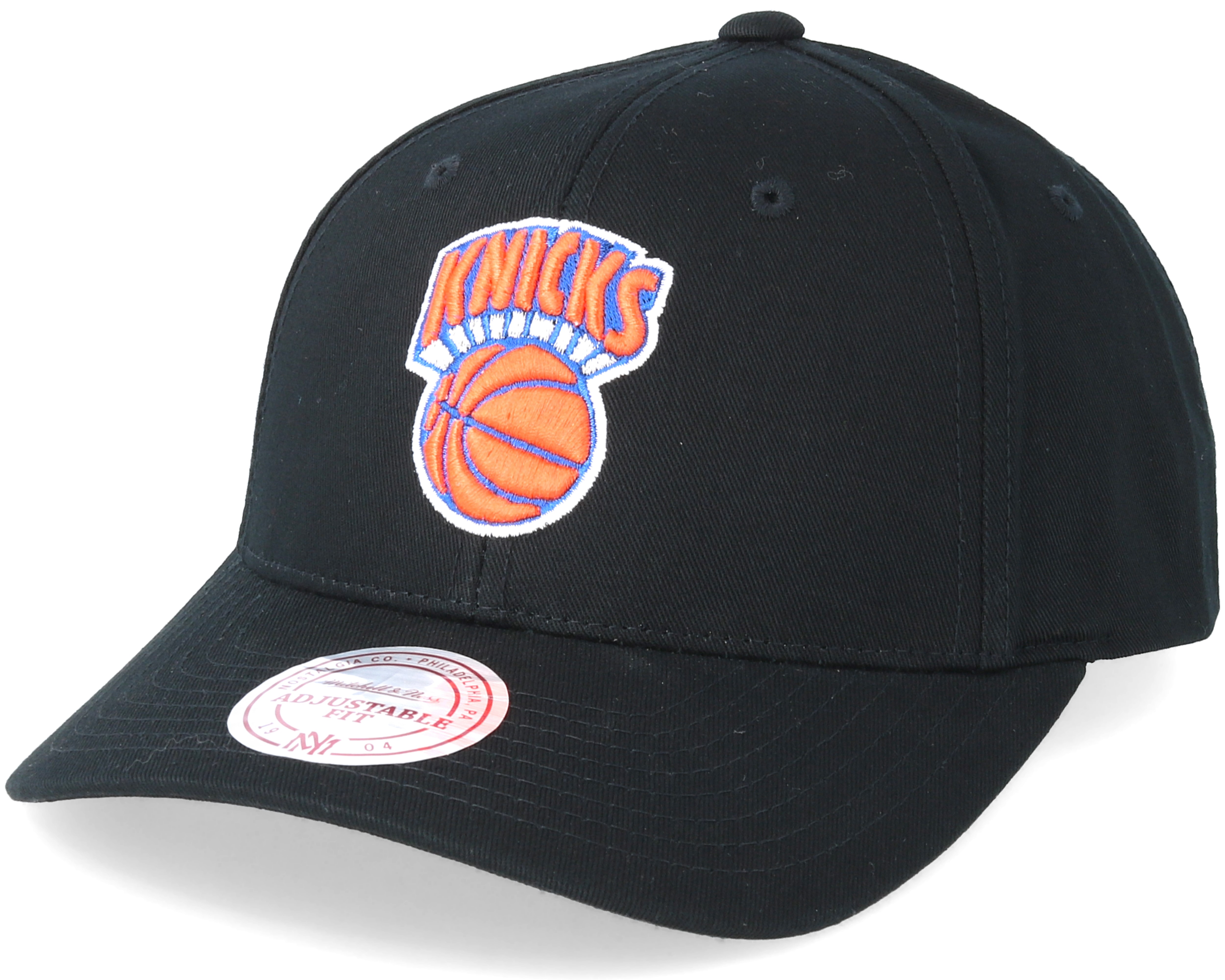 New York Knicks Team Logo Low Pro Black Adjustable - Mitchell & Ness caps - Hatstoreworld.com