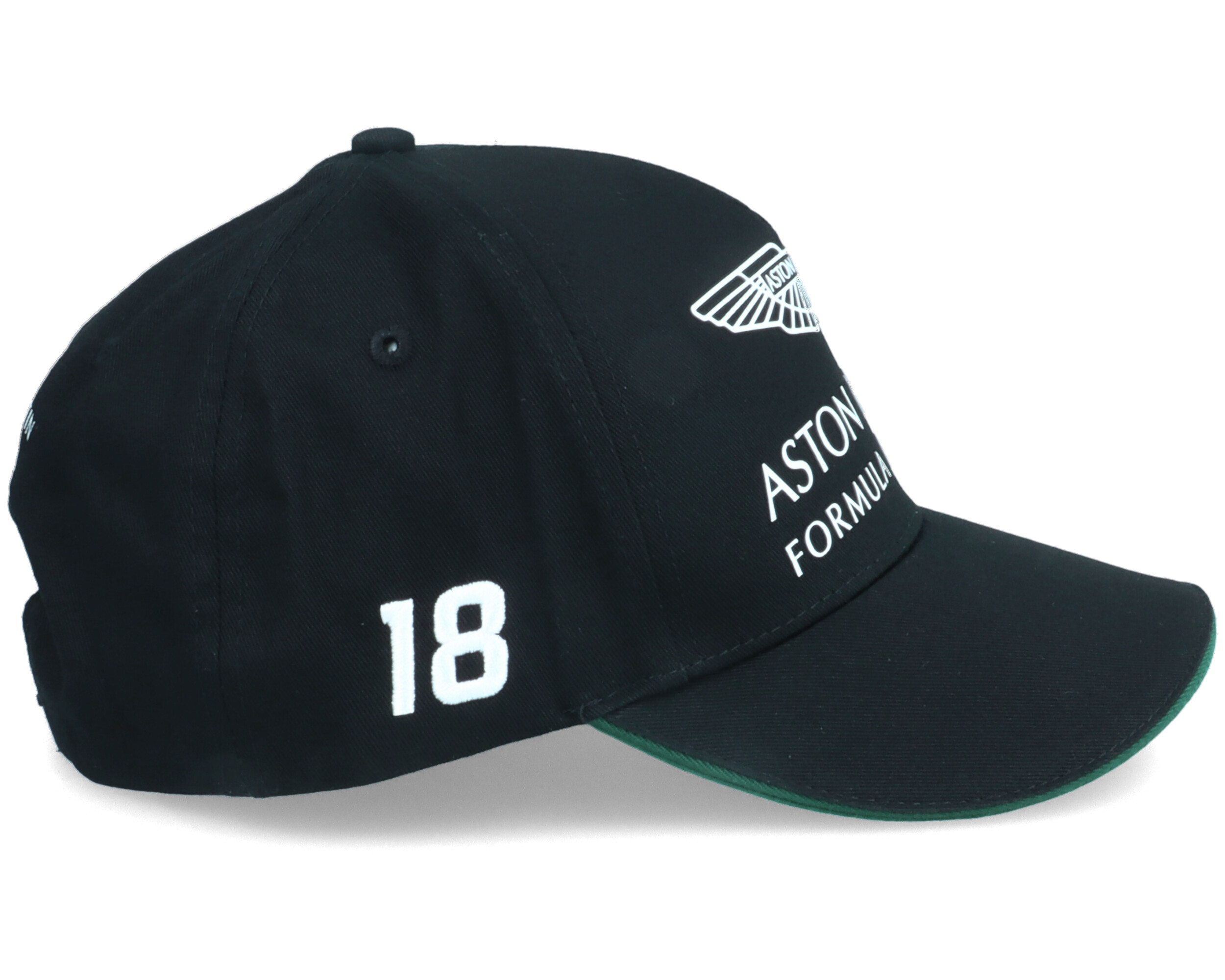Aston Martin F1 Driver LS Cap Black Adjustable Formula One caps